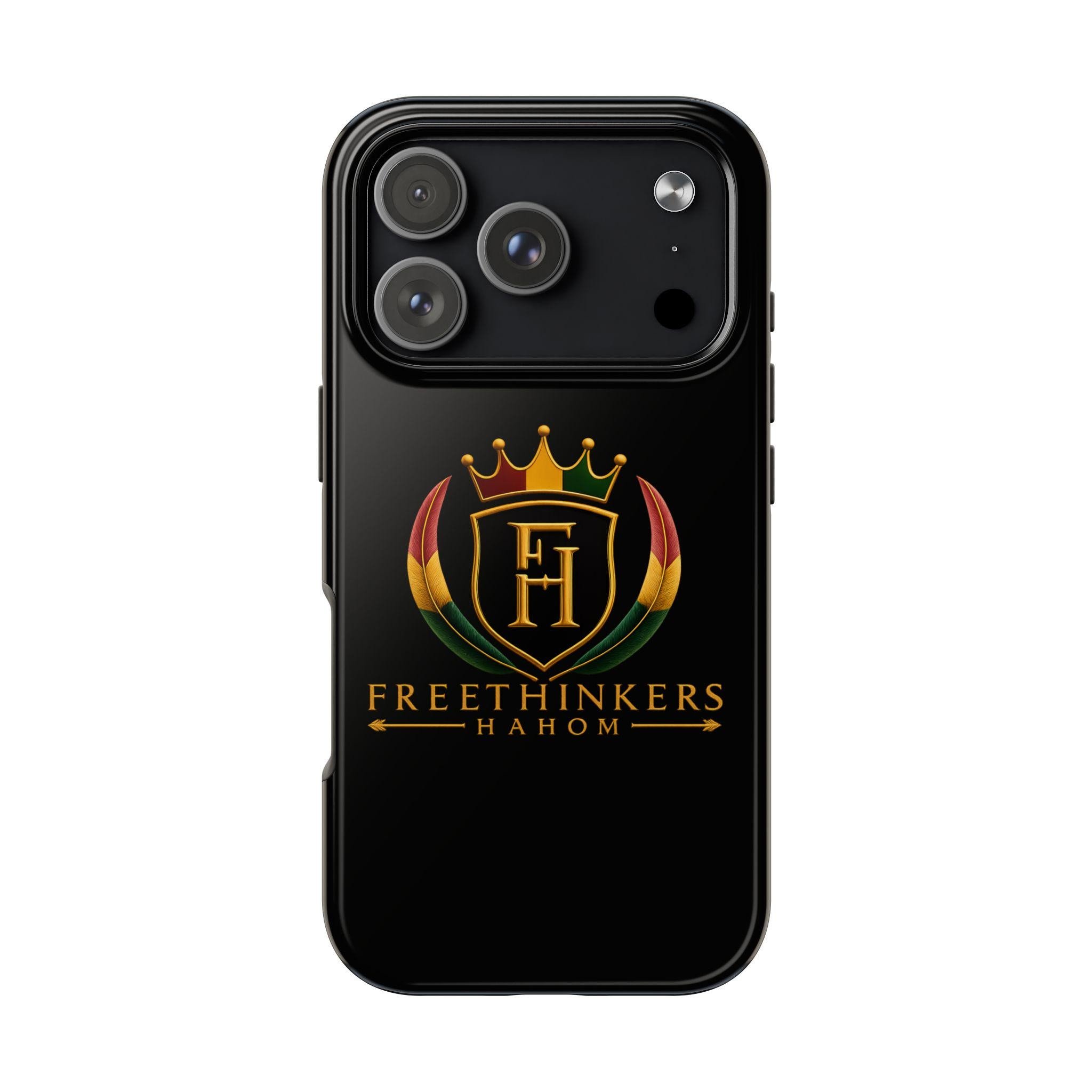 Freethinkers Hahom Crown Crest Tough Phone Case Black Logo Protective Case, view 7