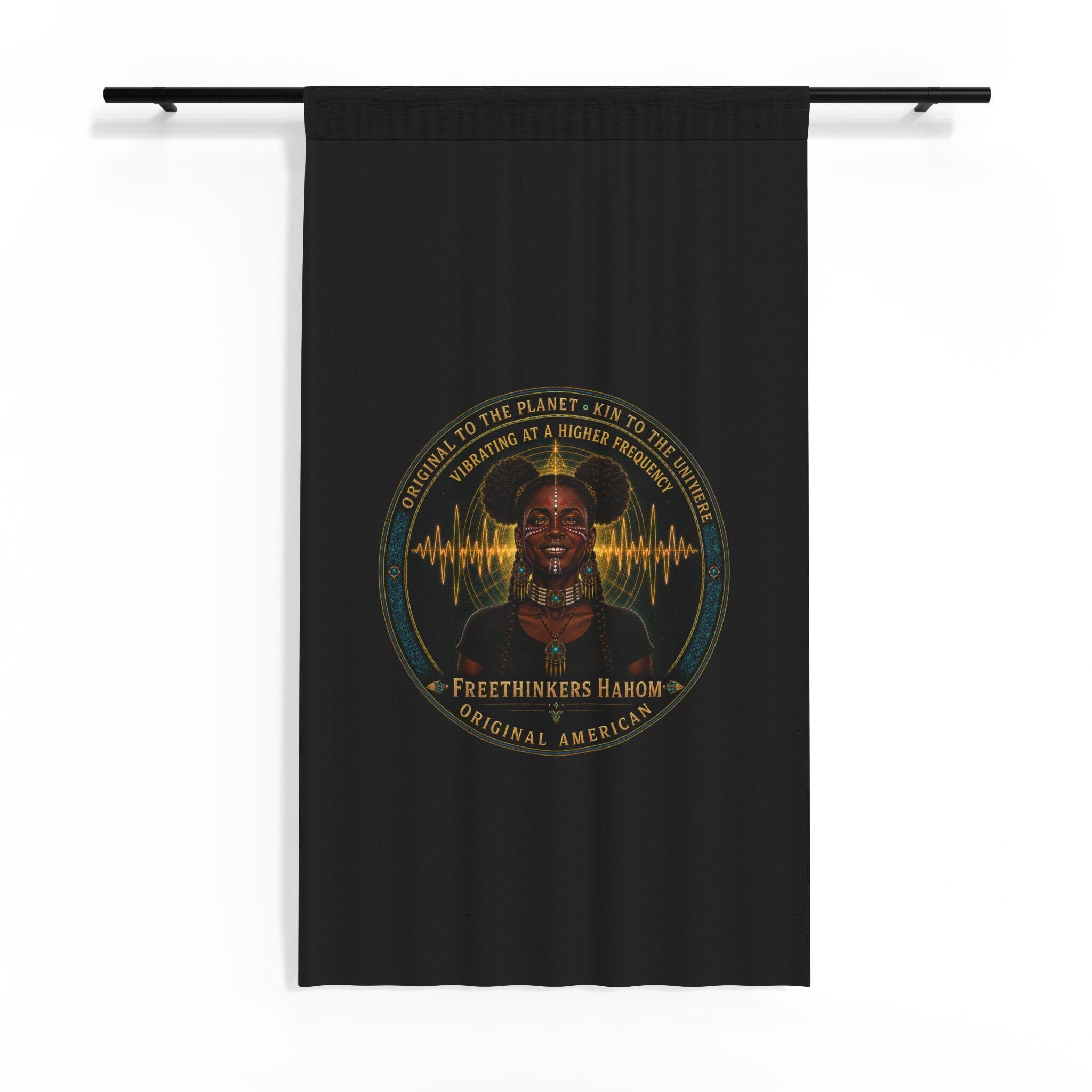 Freethinkers Hahom Portrait Sheer Window Curtain | Original American Graphic