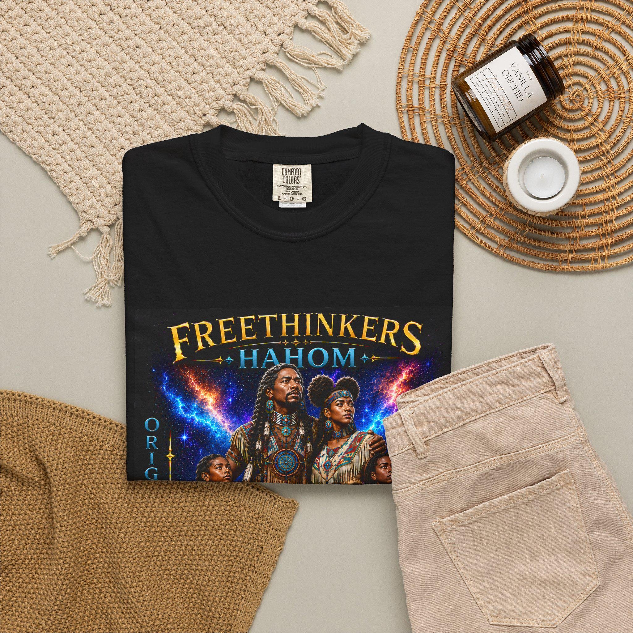 Freethinkers Hahom Original American Logo T-Shirt | Heritage-Inspired Graphic Tee | Unisex Cultural Streetwear, view 10