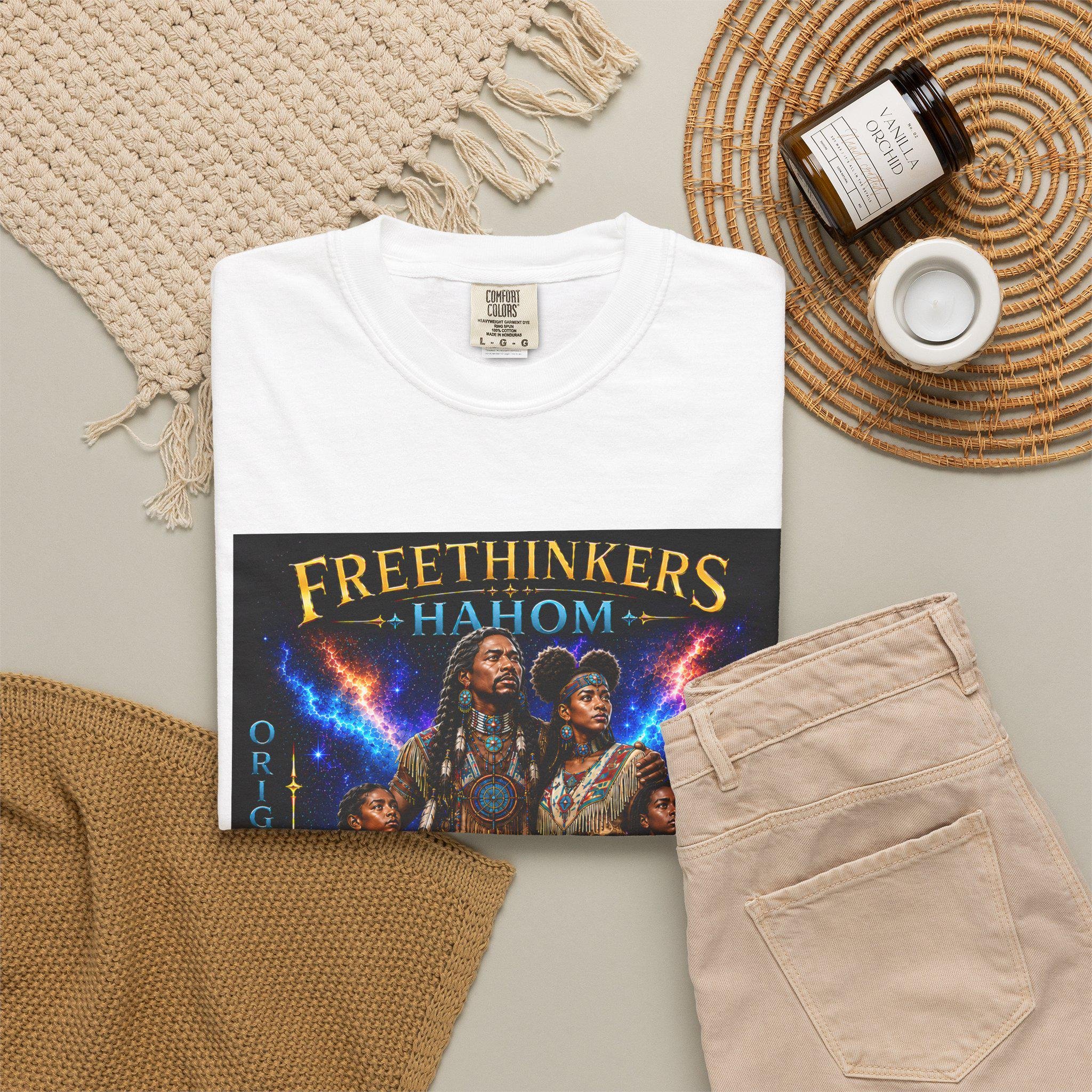 Freethinkers Hahom Original American Logo T-Shirt | Heritage-Inspired Graphic Tee | Unisex Cultural Streetwear, view 9