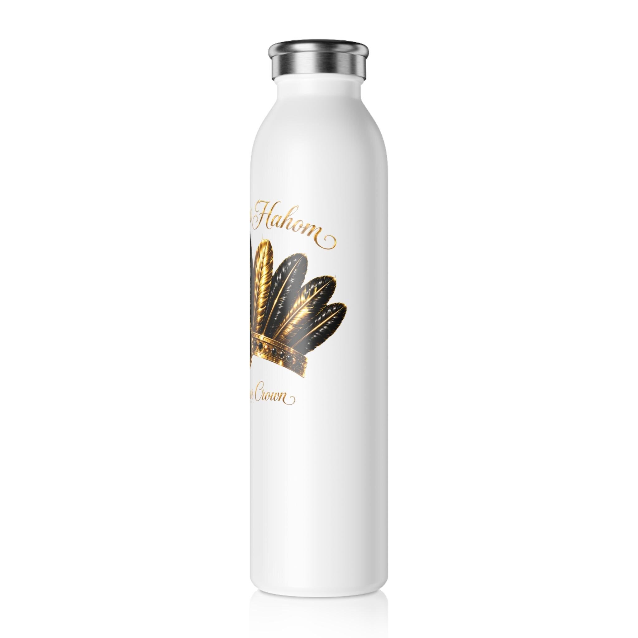 Slim Water Bottle Feather Crown Wear Your Crown Insulated Bottle, view 4