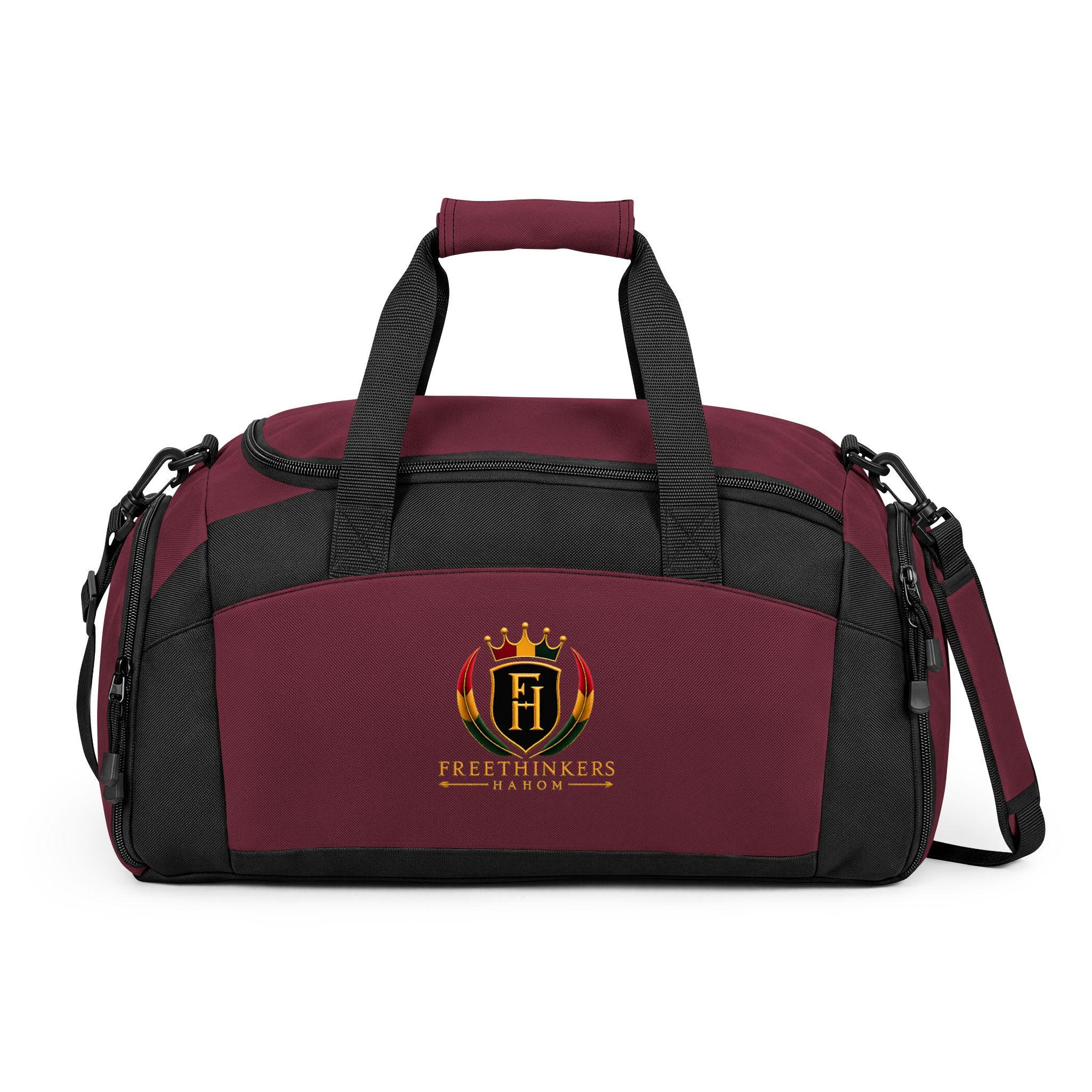 Freethinkers Hahom Brand Logo Gym Bag Durable Sports Duffle with Shoulder Strap, view 4
