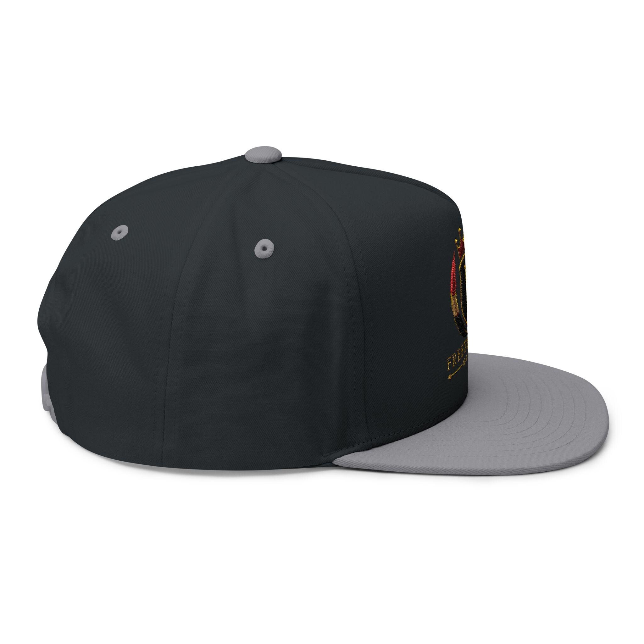 Embroidered 'Freethinkers' Crown Logo Flat Bill Cap, view 12