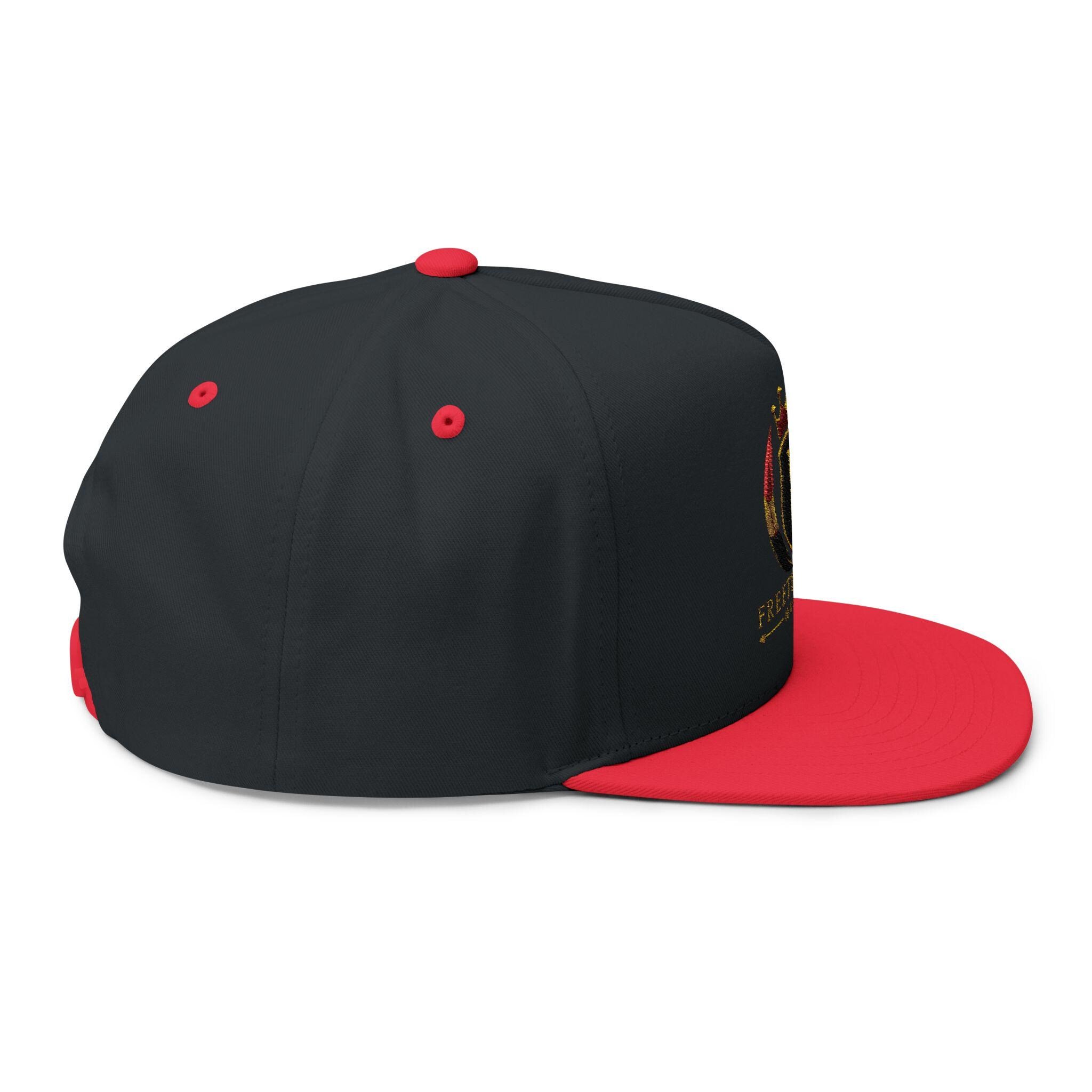Embroidered 'Freethinkers' Crown Logo Flat Bill Cap, view 16