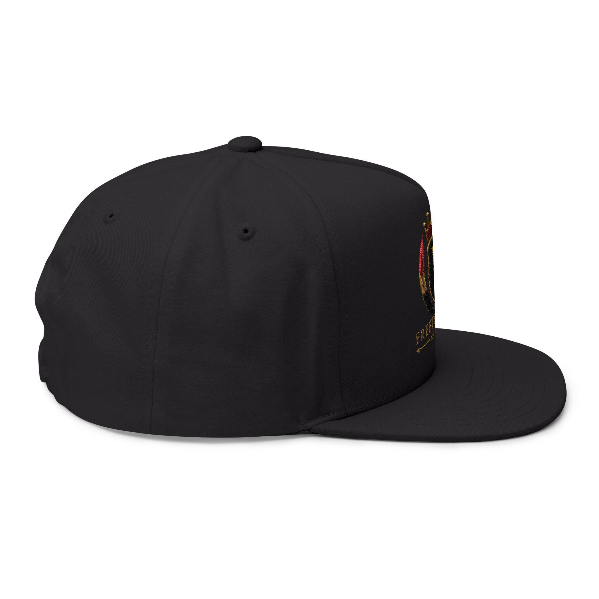 Embroidered 'Freethinkers' Crown Logo Flat Bill Cap, view 8