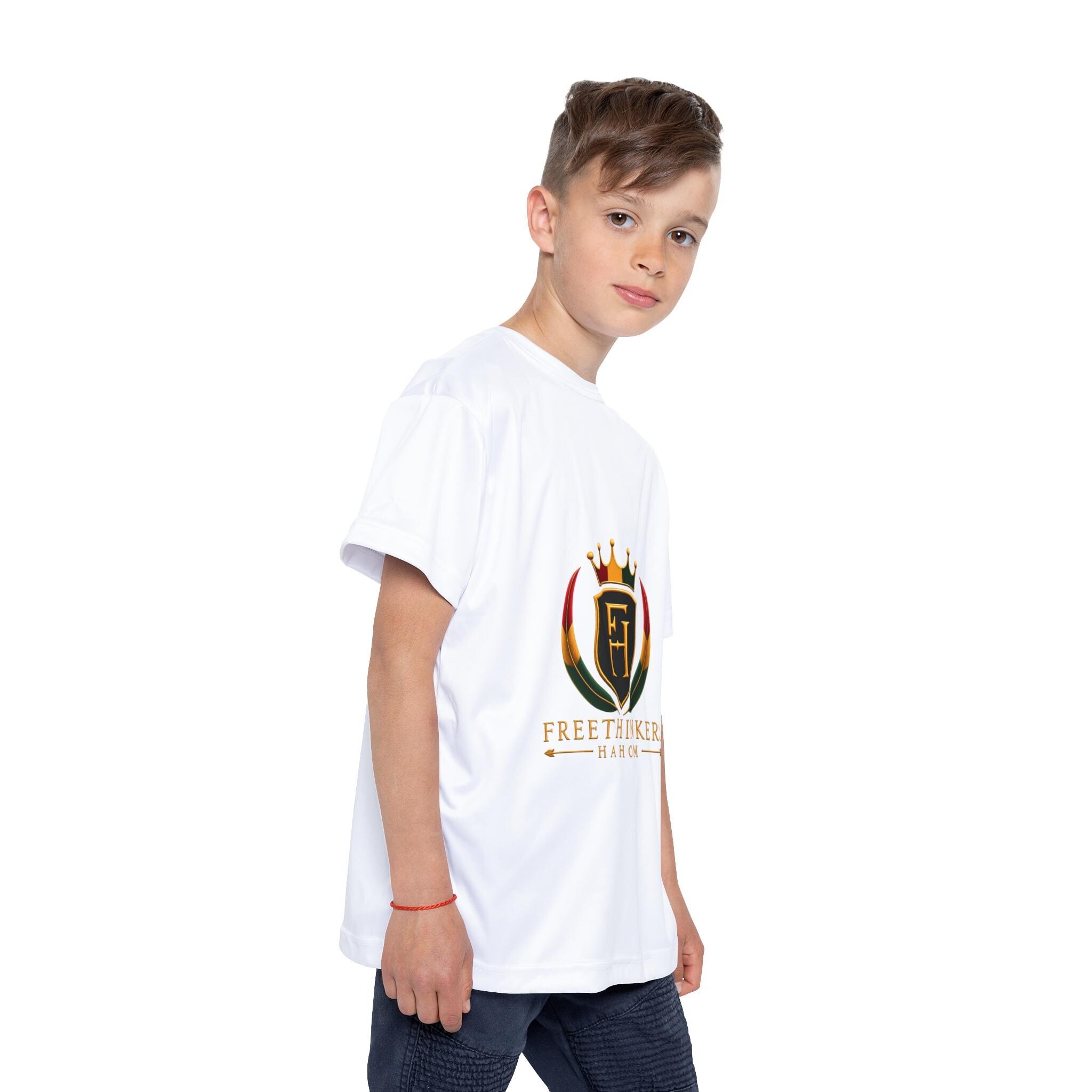Kids Sports Jersey — Freethinkers Hahom Crest Performance Tee, view 9