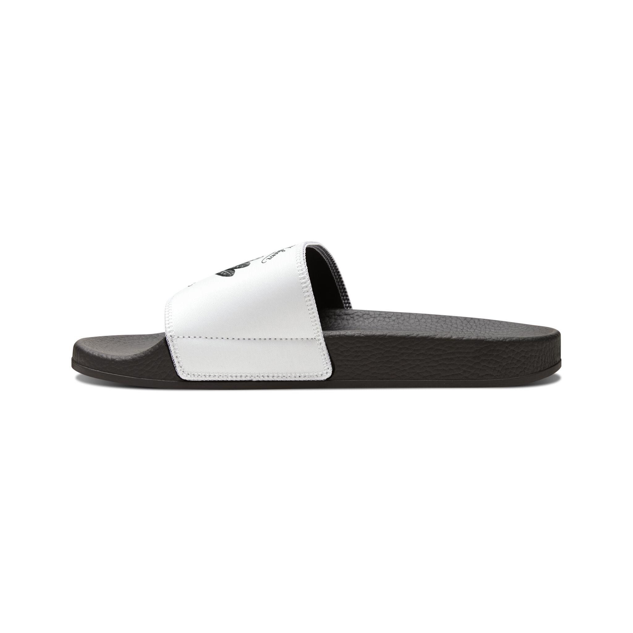 Men's Slide Sandals with Feather Crest Graphic Removable Strap Comfort Slides, view 16