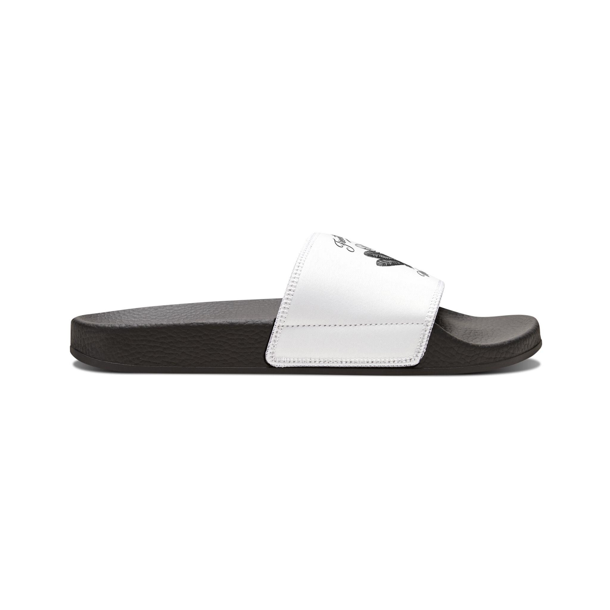 Men's Slide Sandals with Feather Crest Graphic Removable Strap Comfort Slides, view 20