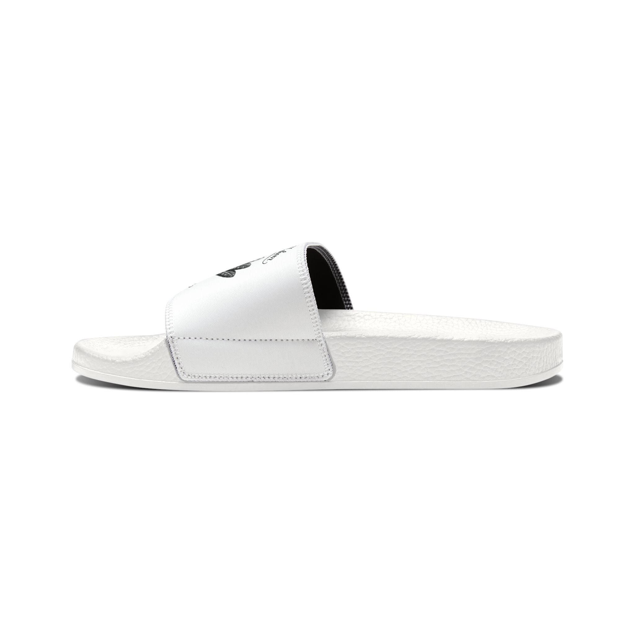 Men's Slide Sandals with Feather Crest Graphic Removable Strap Comfort Slides, view 6