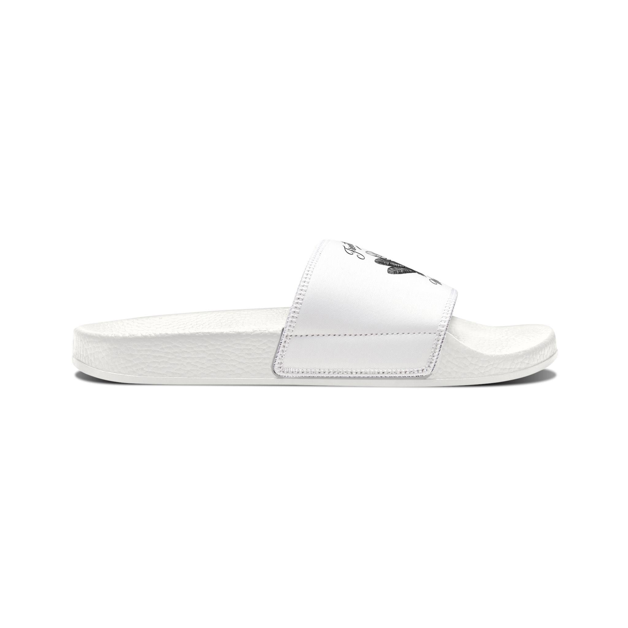 Men's Slide Sandals with Feather Crest Graphic Removable Strap Comfort Slides, view 7
