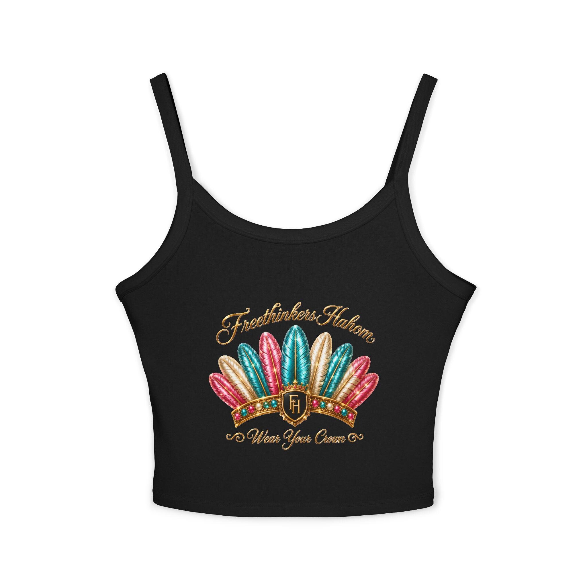 Women's Tank Top Wear Your Crown Graphic Crop Top