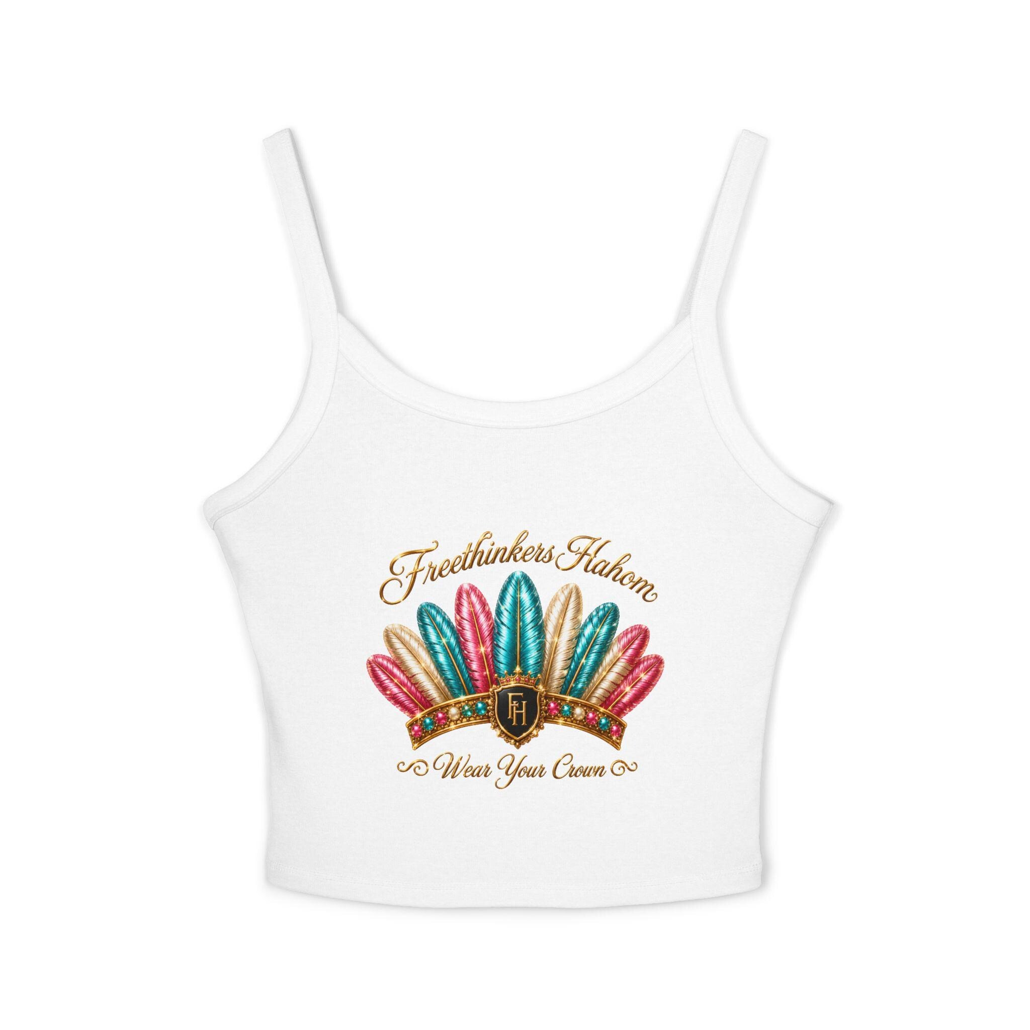 Women's Tank Top Wear Your Crown Graphic Crop Top, view 2