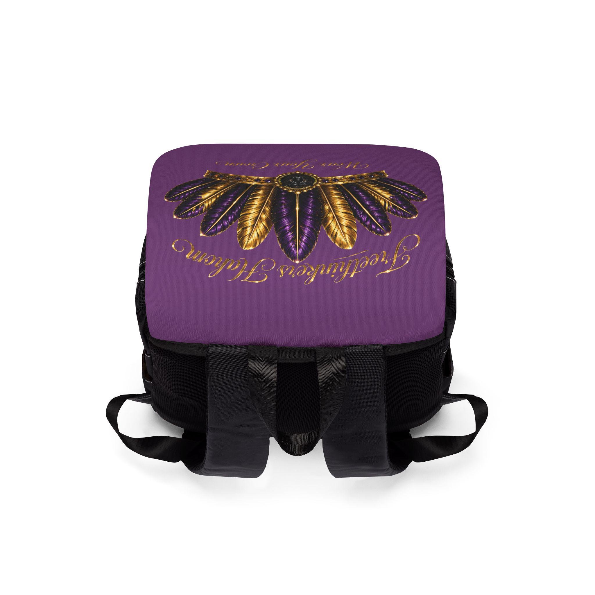 Wear Your Crown Purple Feather Crown Backpack, view 2