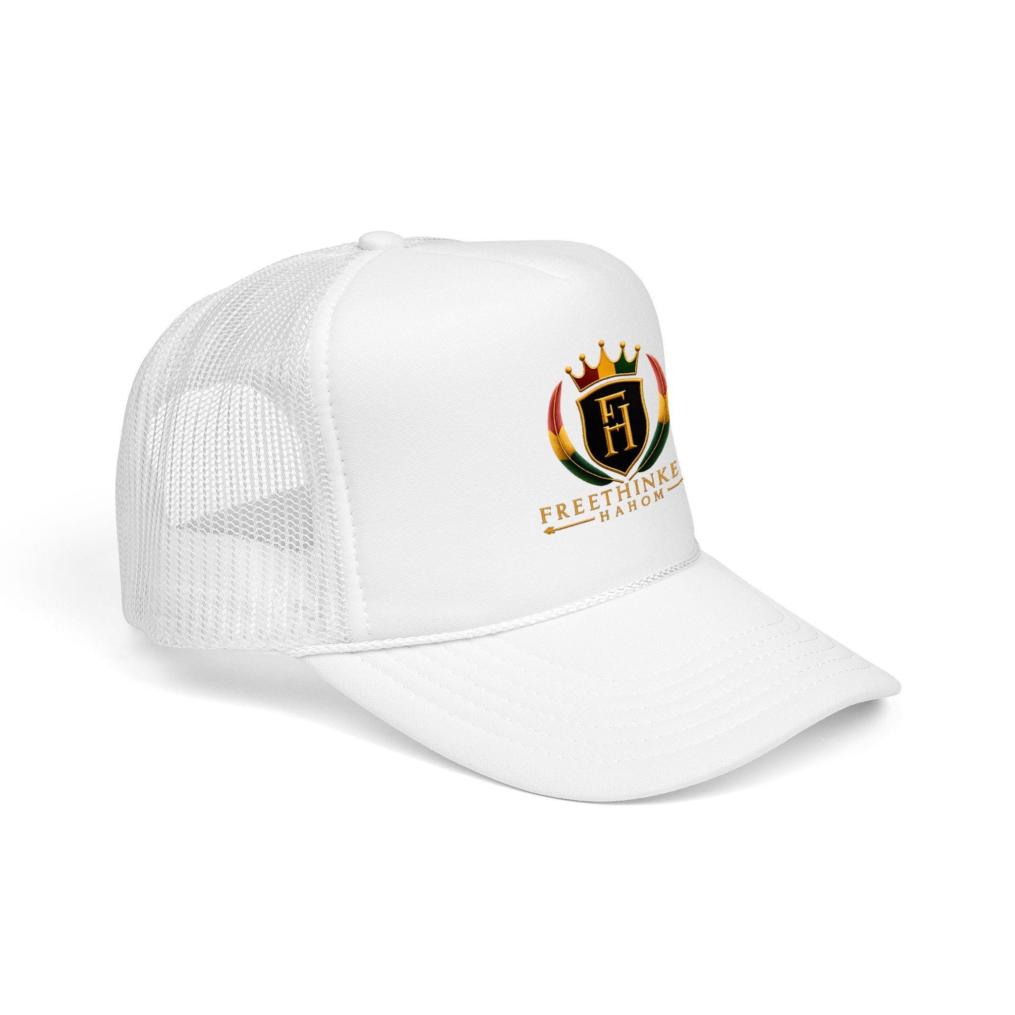FreeThinkers Harok Logo Trucker Hat Crown Shield Emblem Mesh Cap, view 3