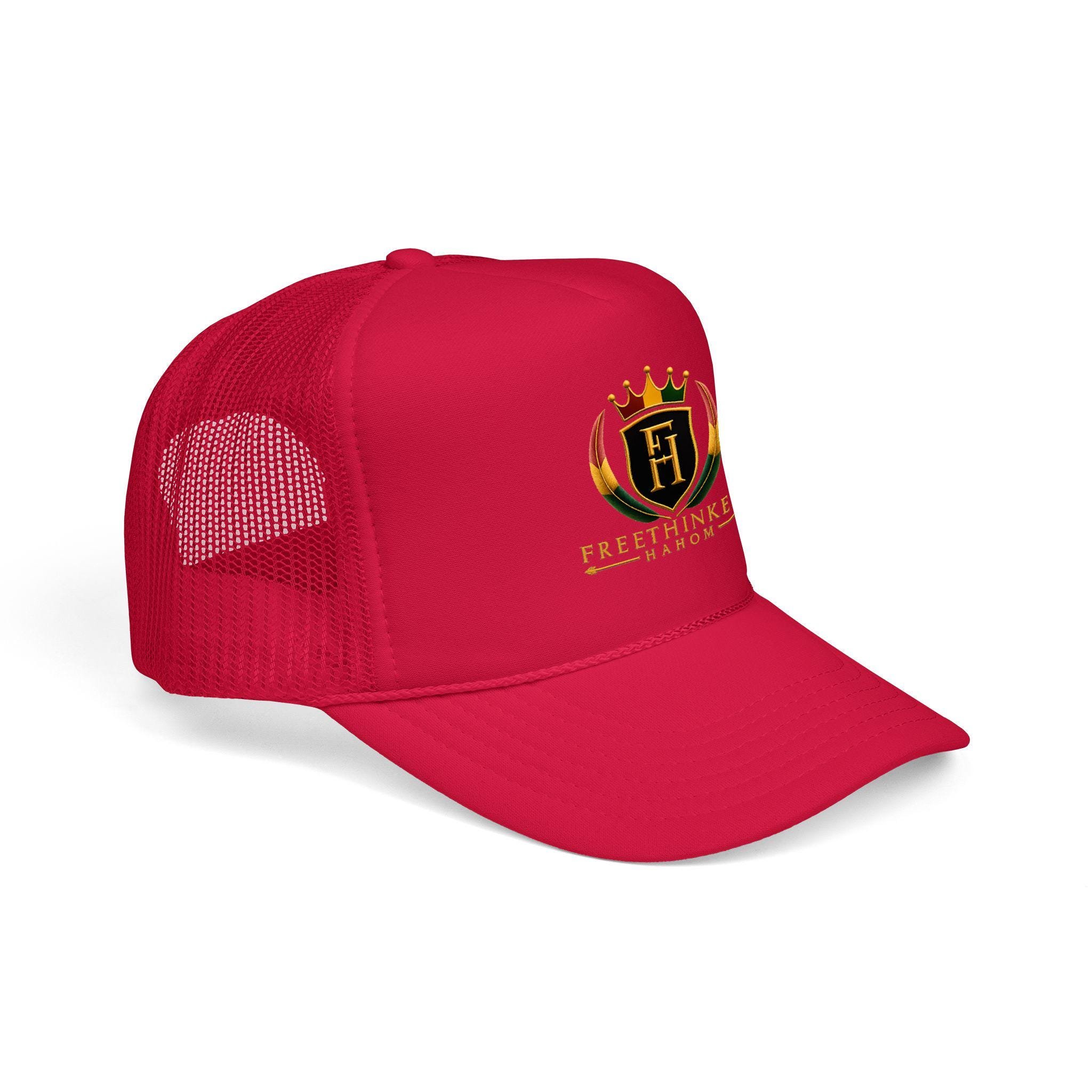 FreeThinkers Harok Logo Trucker Hat Crown Shield Emblem Mesh Cap, view 9