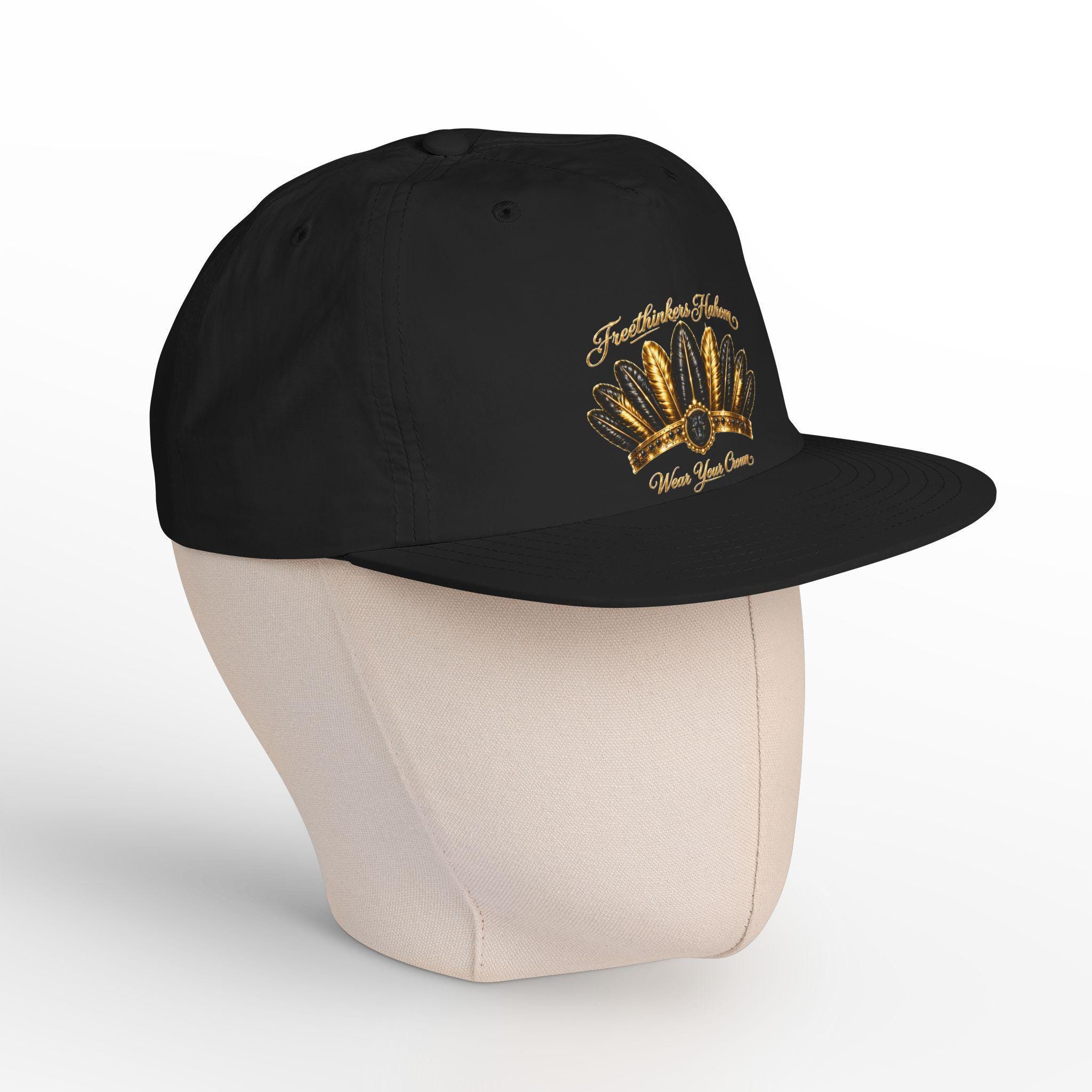 Gold Feather Headdress Surf Cap, view 3