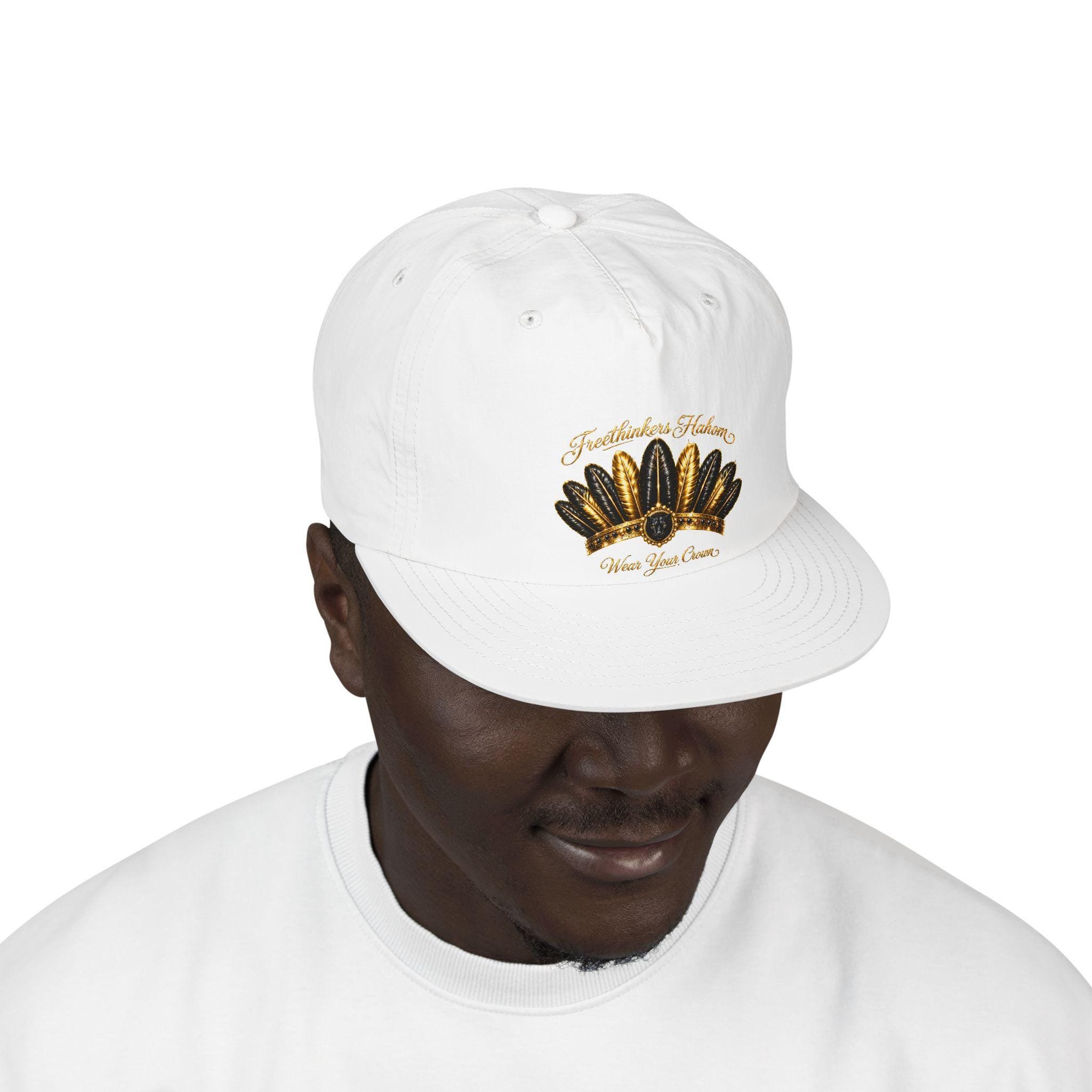 Gold Feather Headdress Surf Cap, view 8