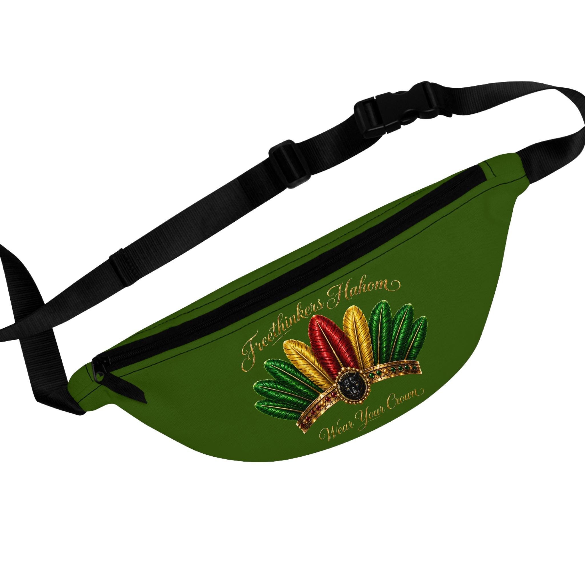 Fanny Pack Festive Feather Mardi Gras Waist Bag, view 2