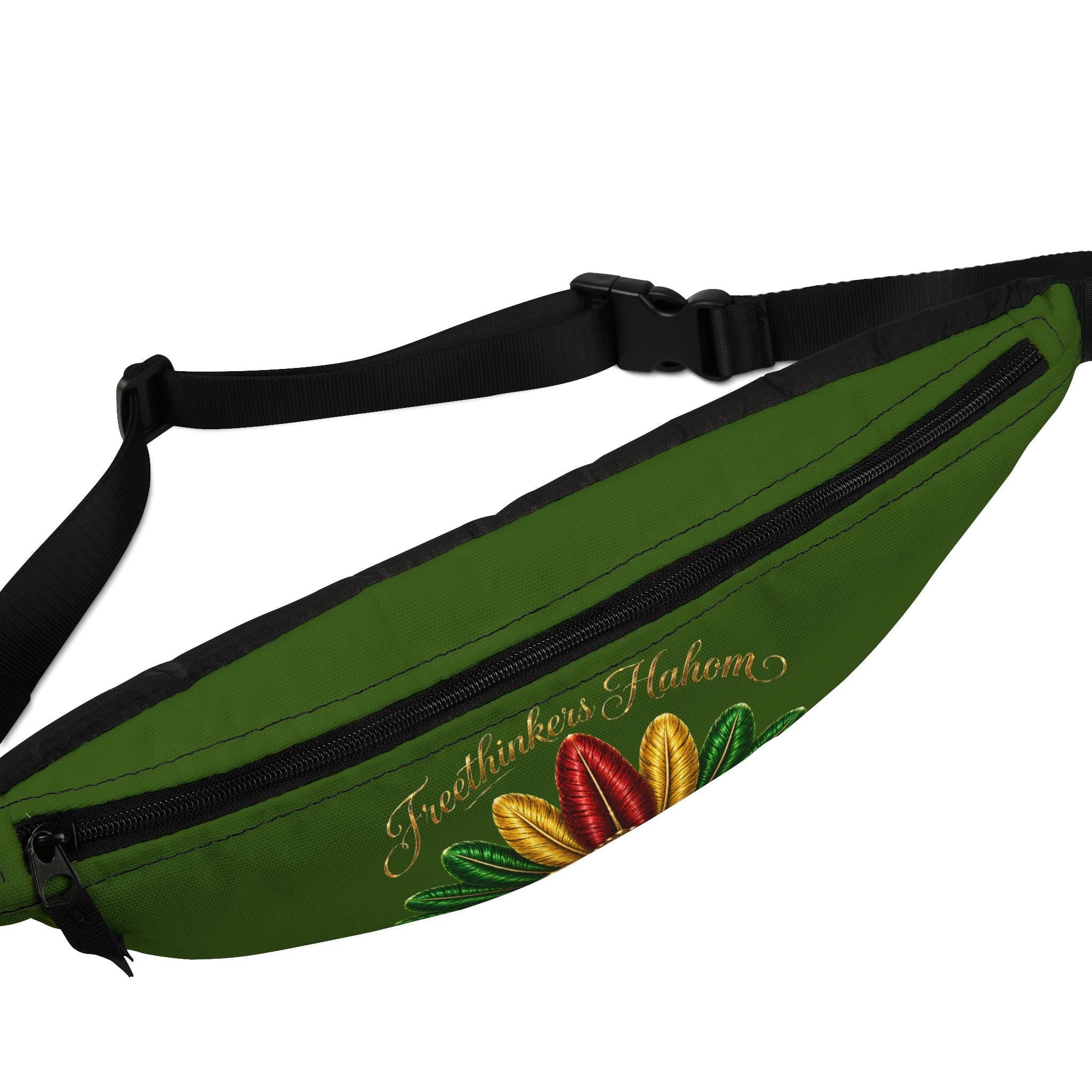 Fanny Pack Festive Feather Mardi Gras Waist Bag, view 3
