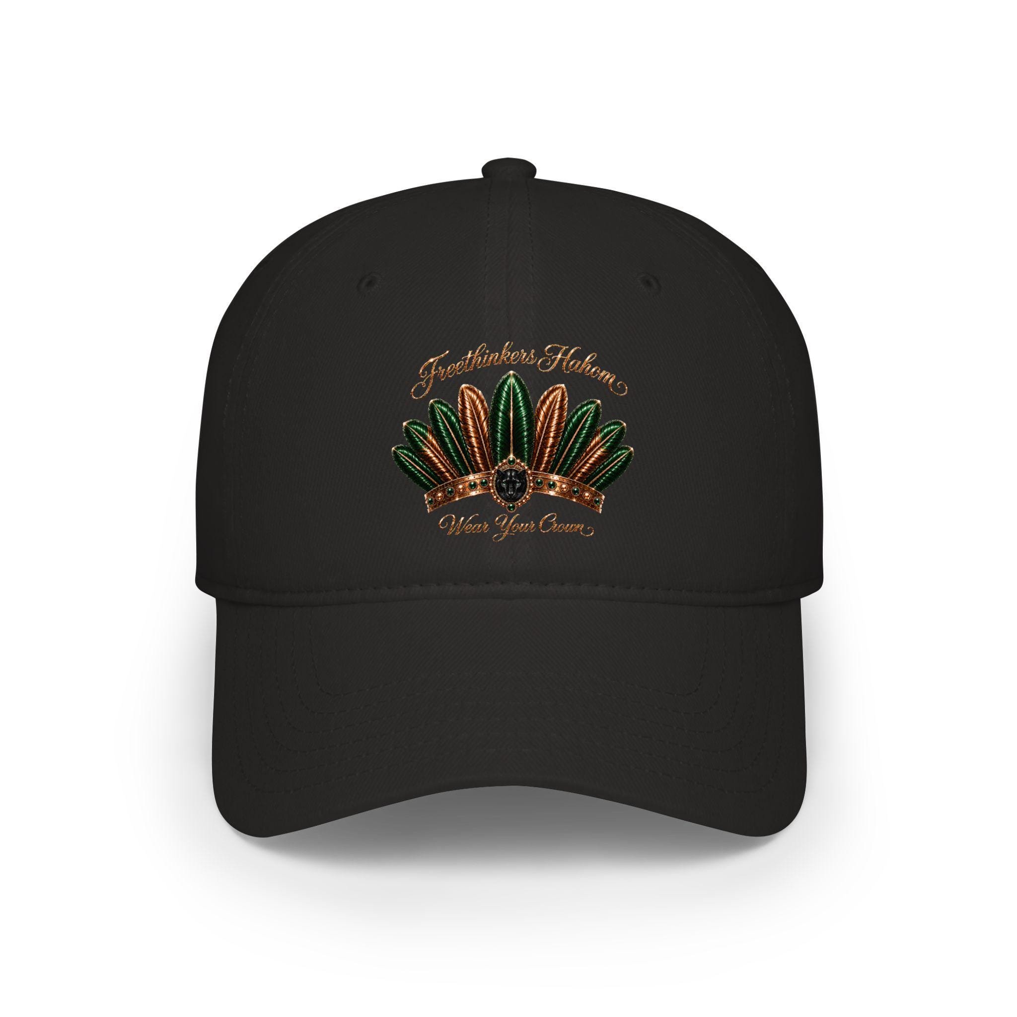 Feather Crown Headdress DTF Low Profile Baseball Cap, view 2