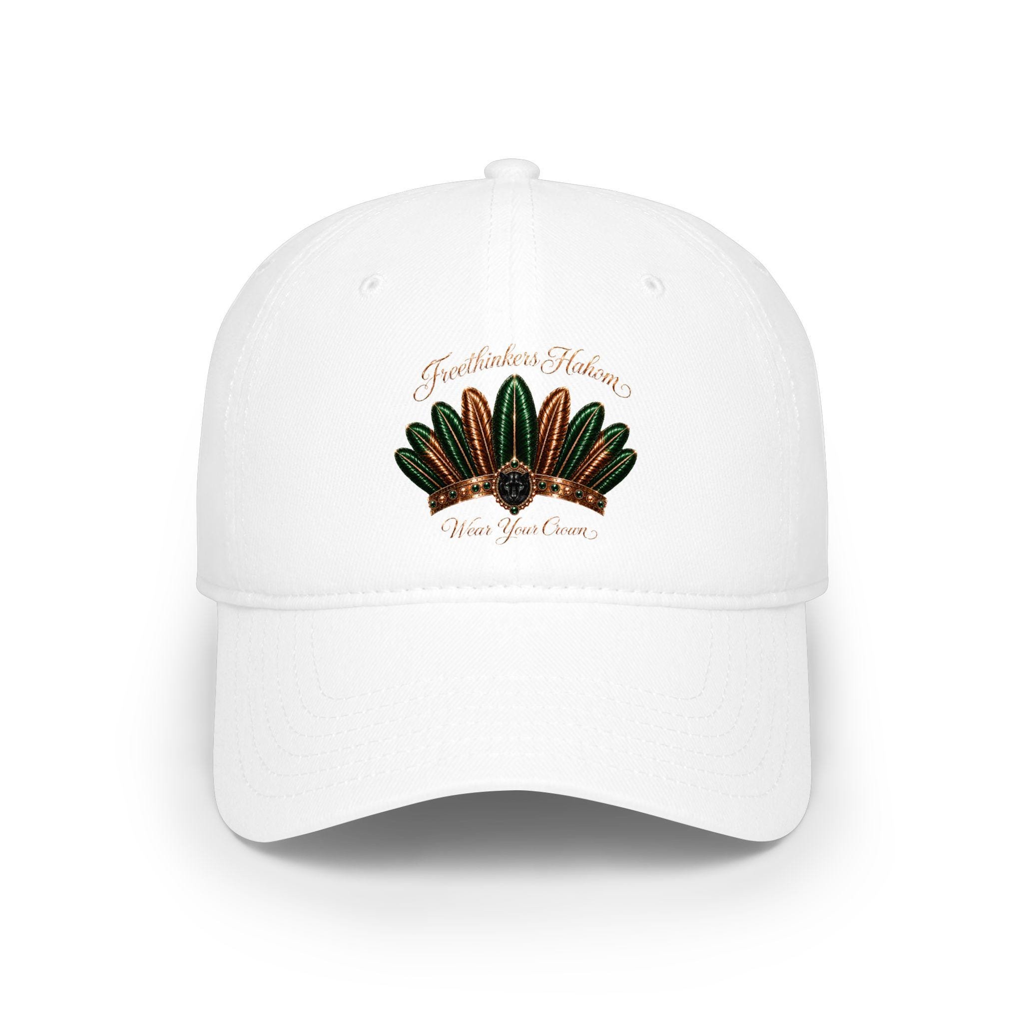 Feather Crown Headdress DTF Low Profile Baseball Cap, view 3