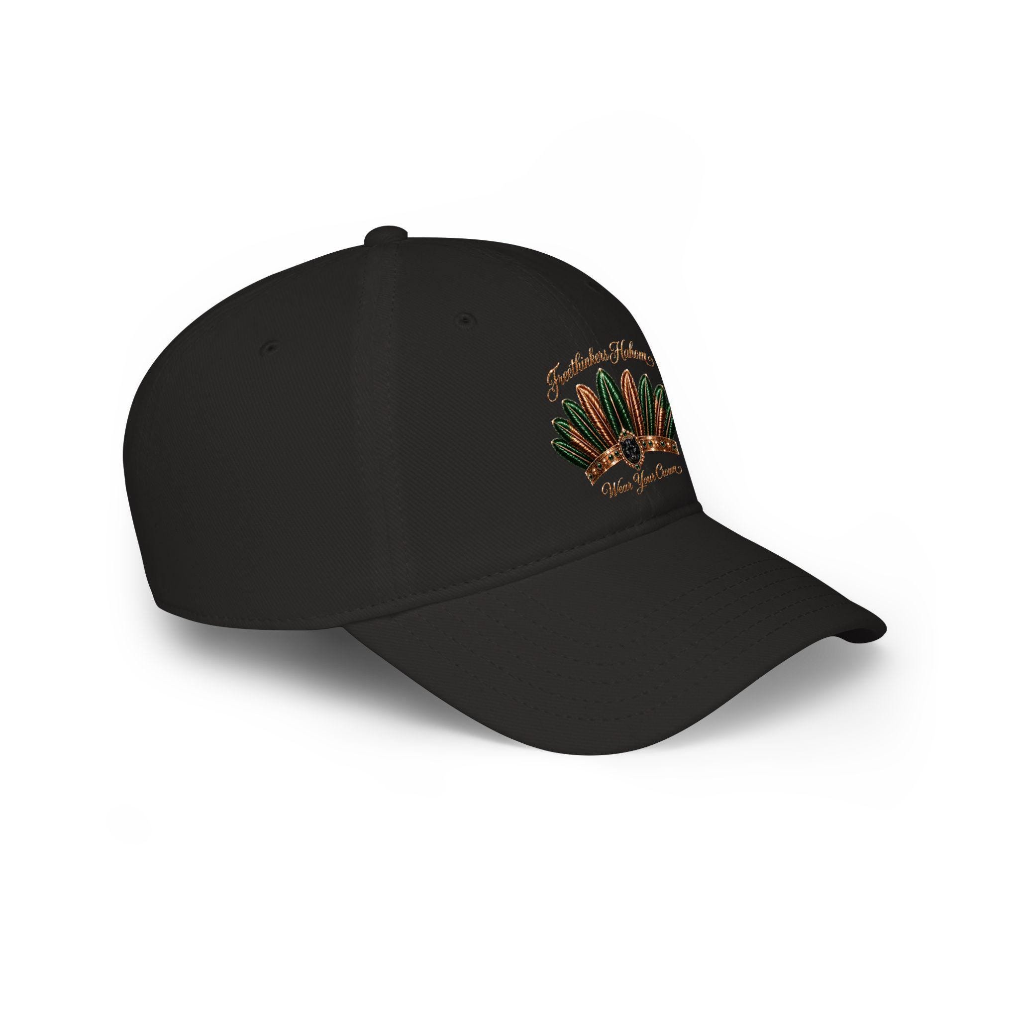 Feather Crown Headdress DTF Low Profile Baseball Cap, view 4