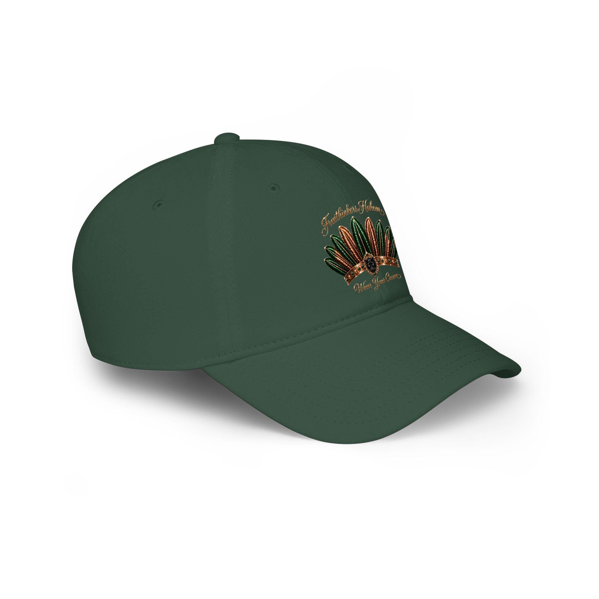 Feather Crown Headdress DTF Low Profile Baseball Cap, view 5