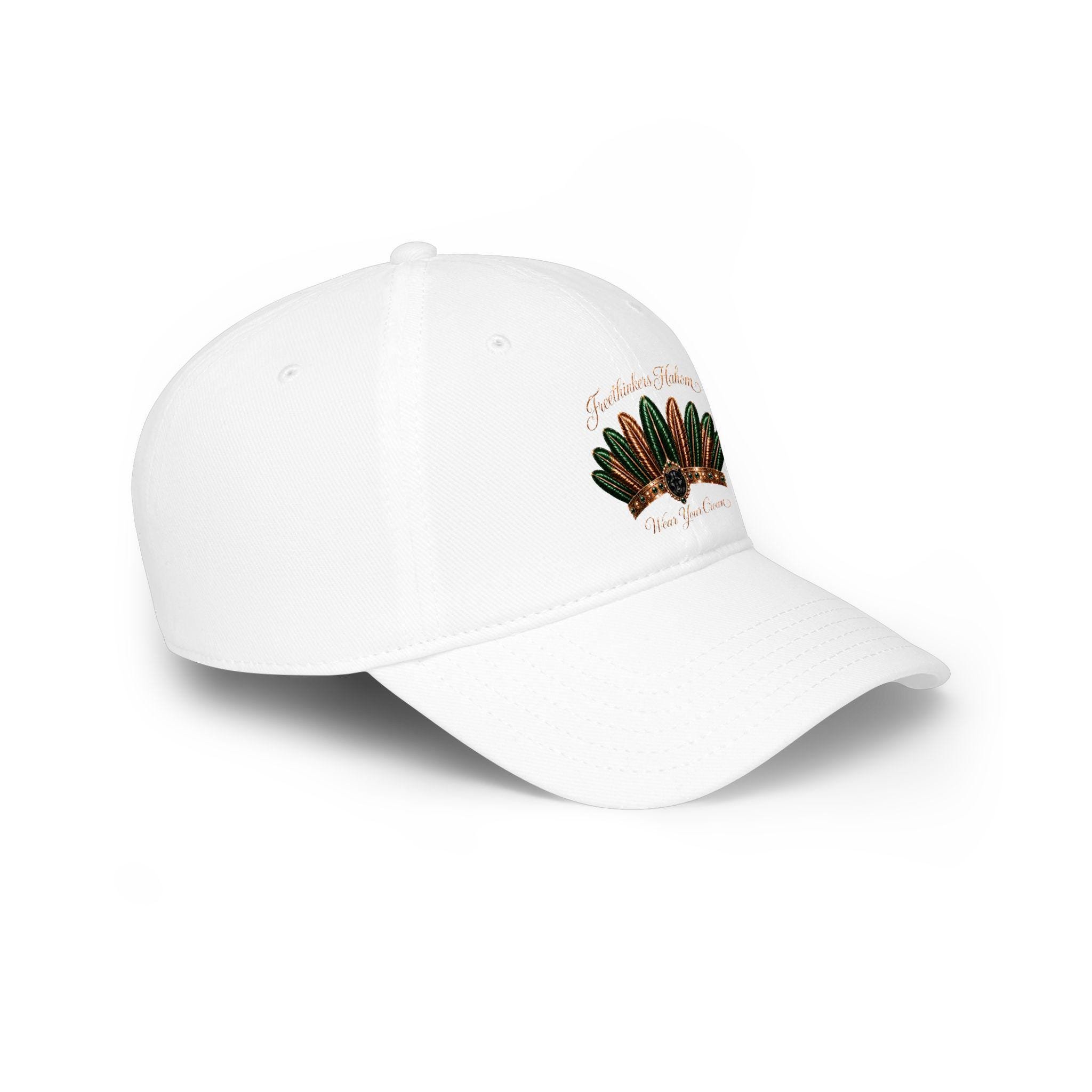 Feather Crown Headdress DTF Low Profile Baseball Cap, view 6