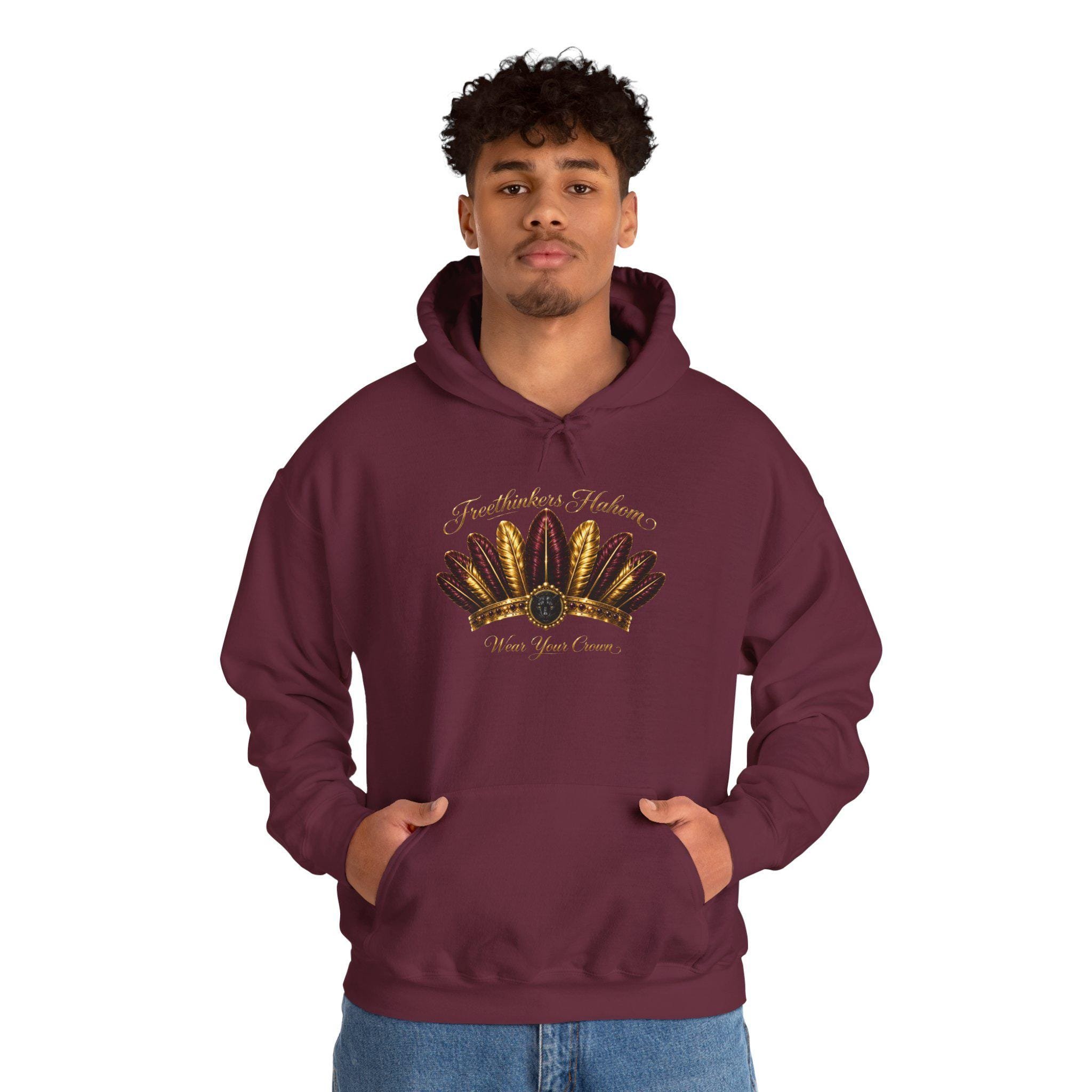 Autumn Harvest Hoodie Freethinkers Hahom Feathered Crown pull over hoodie