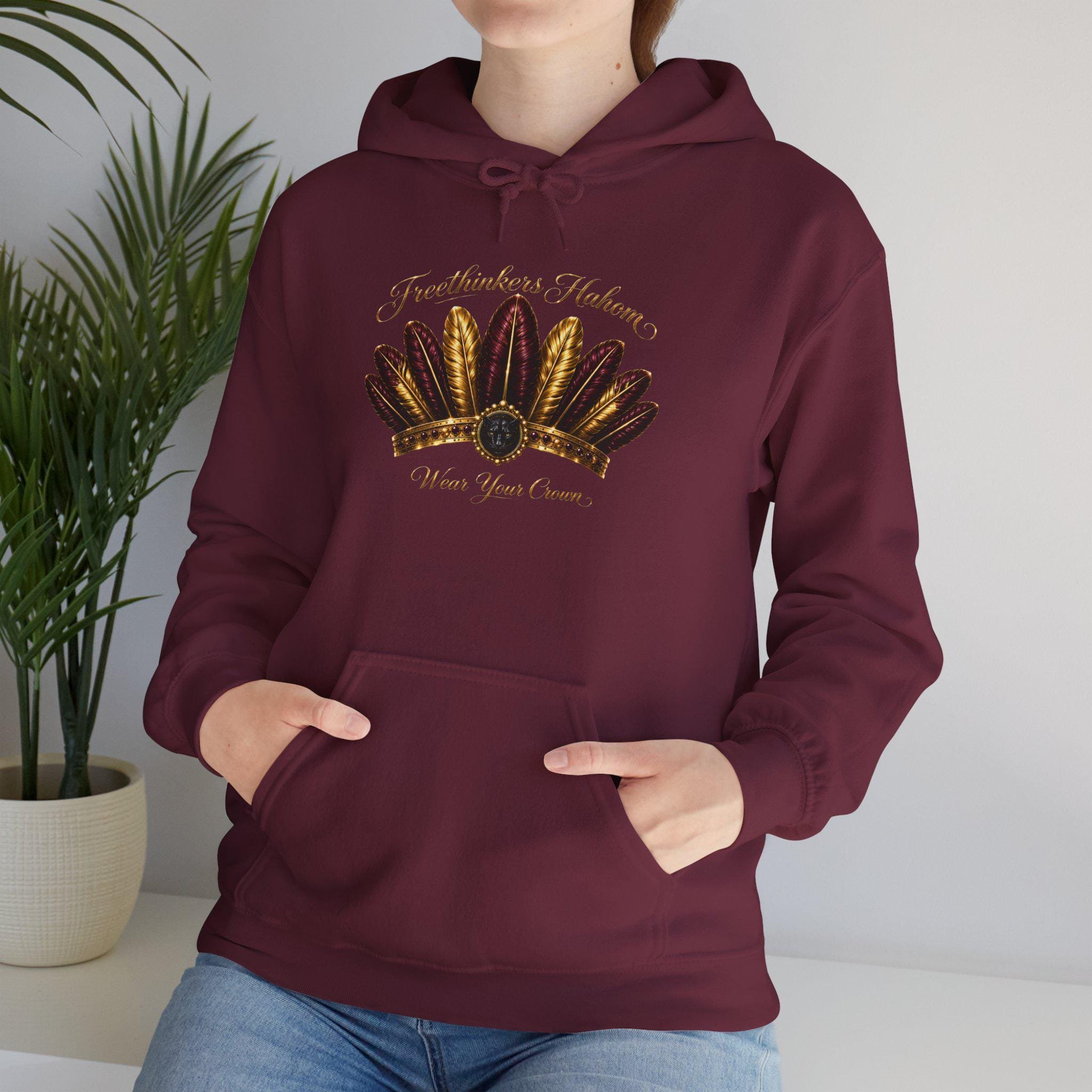 Autumn Harvest Hoodie Freethinkers Hahom Feathered Crown pull over hoodie, view 15