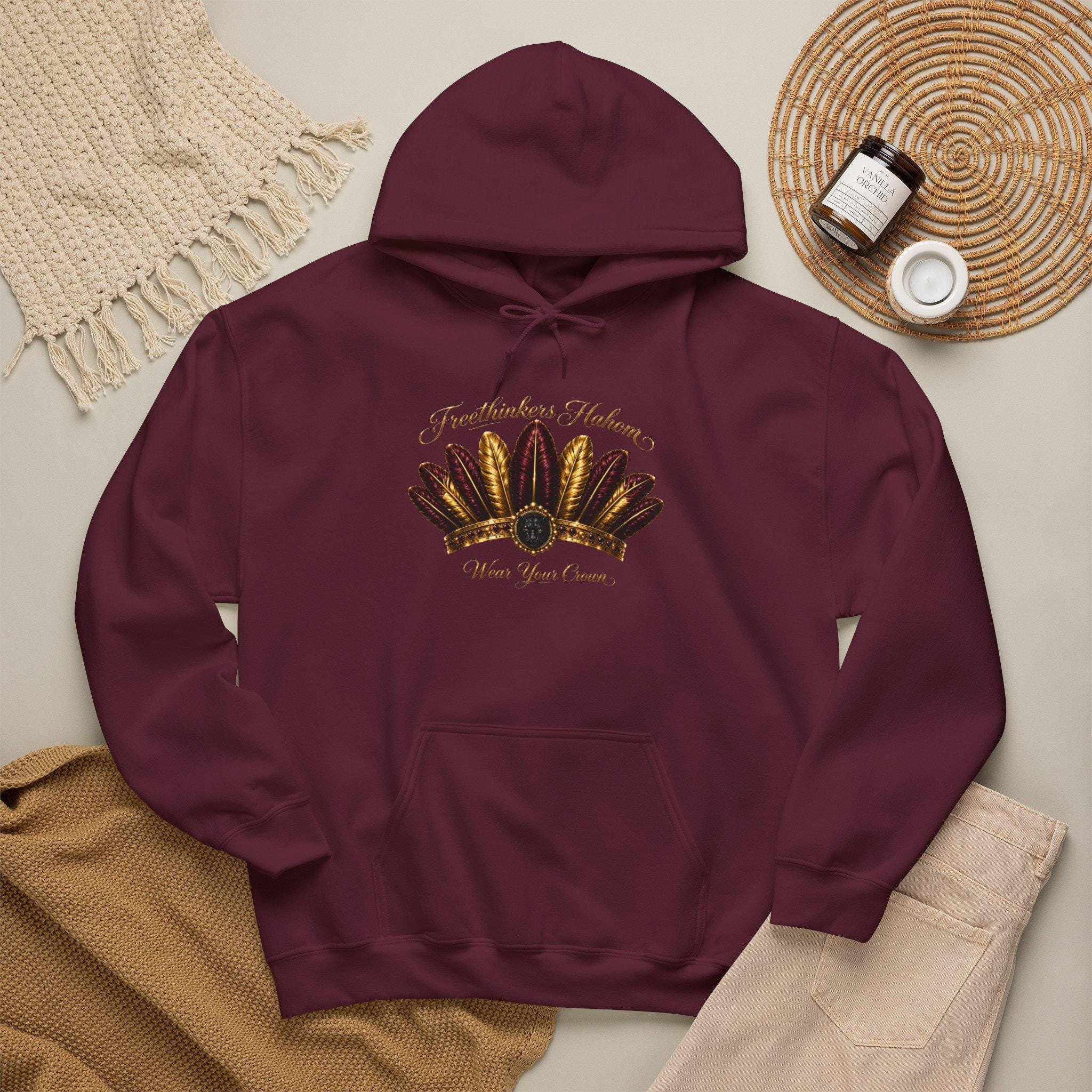 Autumn Harvest Hoodie Freethinkers Hahom Feathered Crown pull over hoodie, view 9