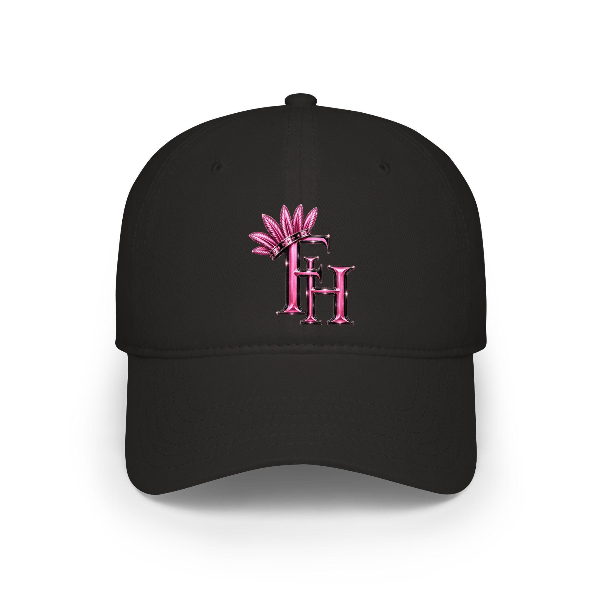 Pink Crown Freethinkers Hahom initials DTF monogram baseball cap