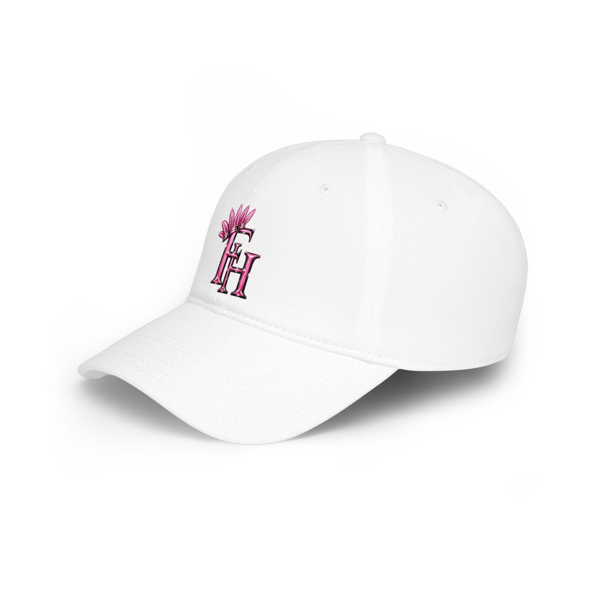 Pink Crown Freethinkers Hahom initials DTF monogram baseball cap, view 4