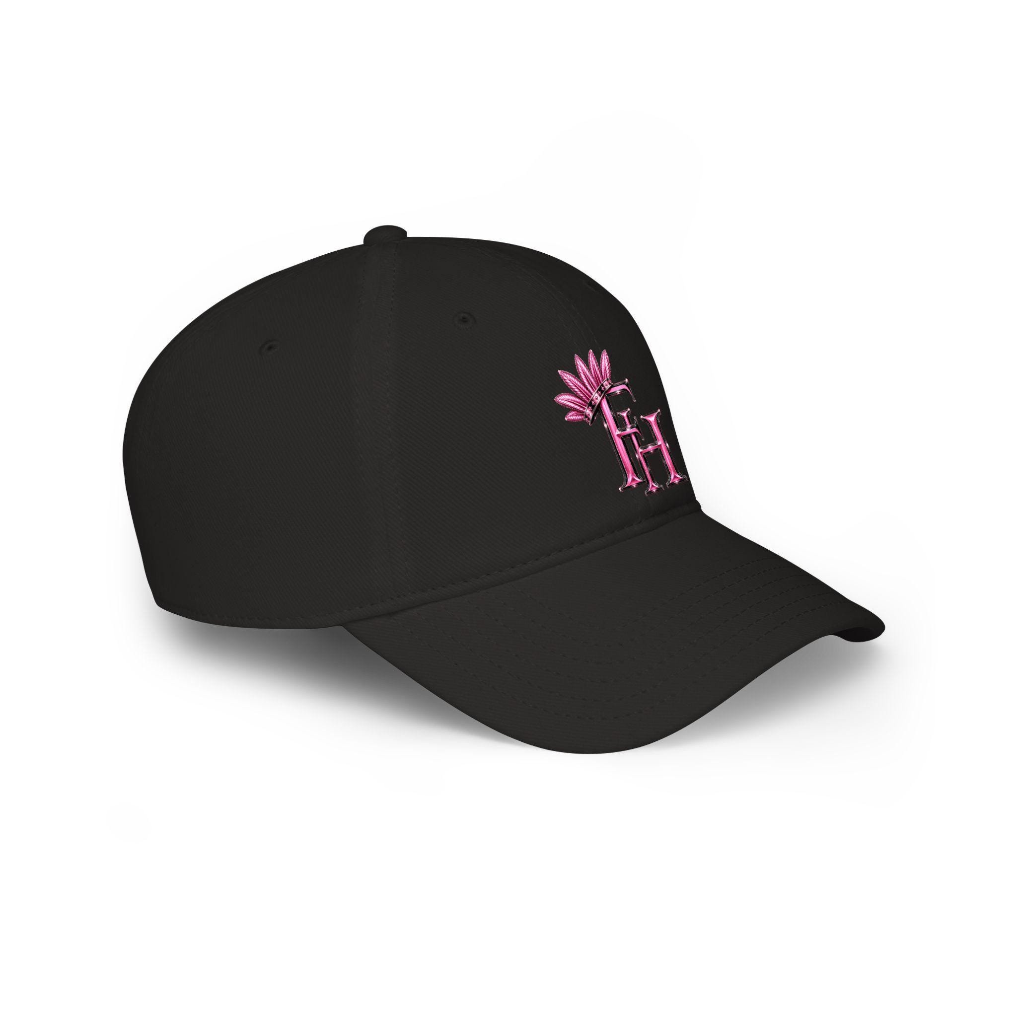 Pink Crown Freethinkers Hahom initials DTF monogram baseball cap, view 5