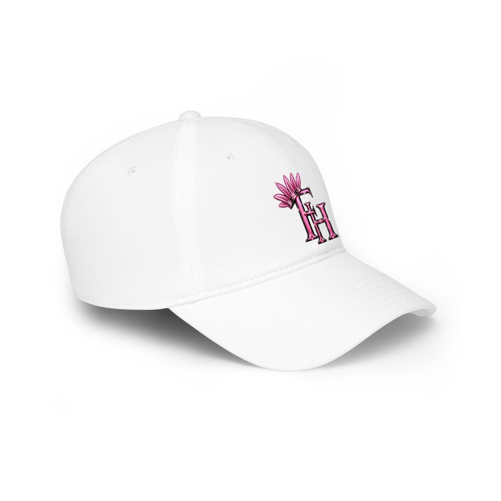 Pink Crown Freethinkers Hahom initials DTF monogram baseball cap, view 6