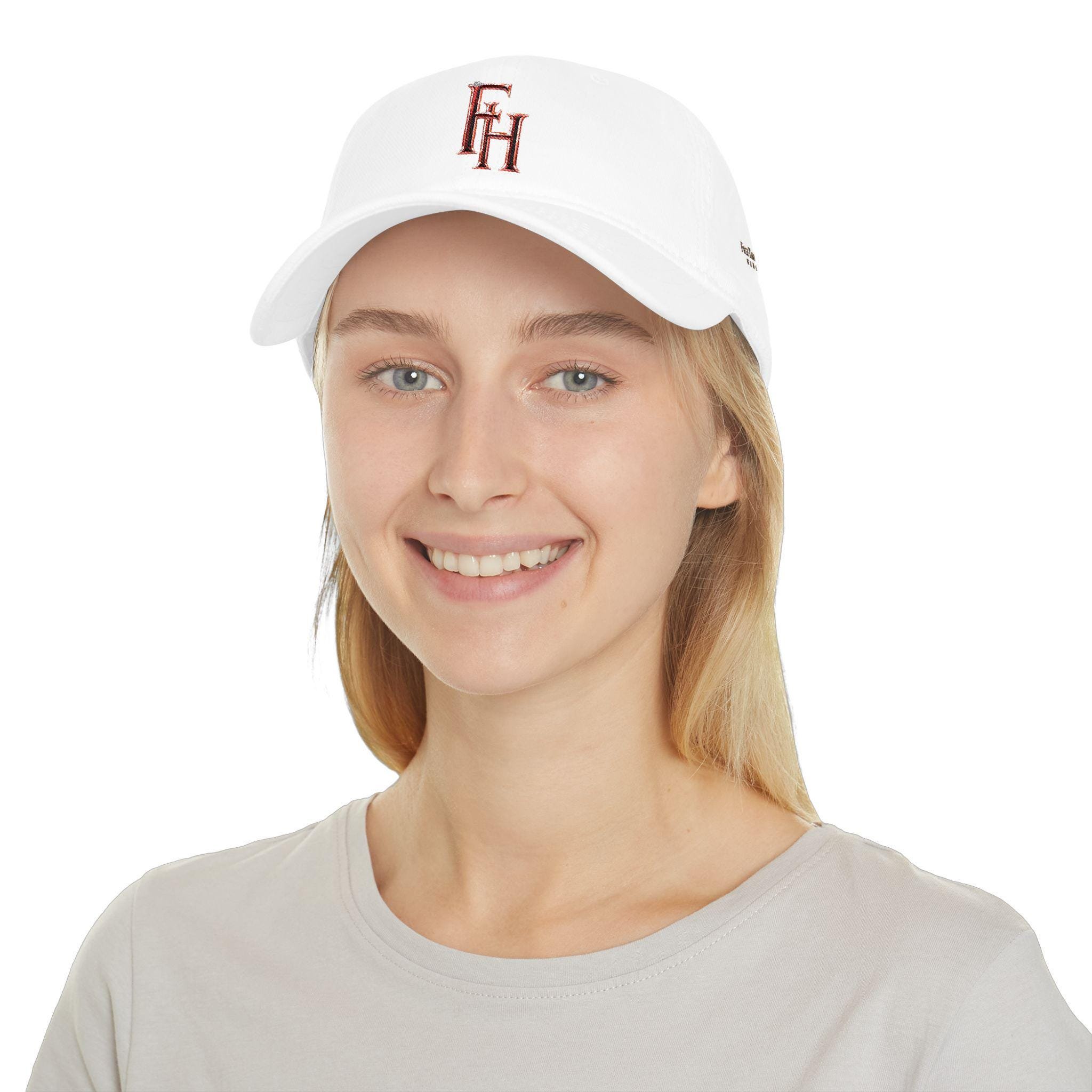 Freethinkers Hahom Embroidered Initials white and Black Low Profile Caps, view 13