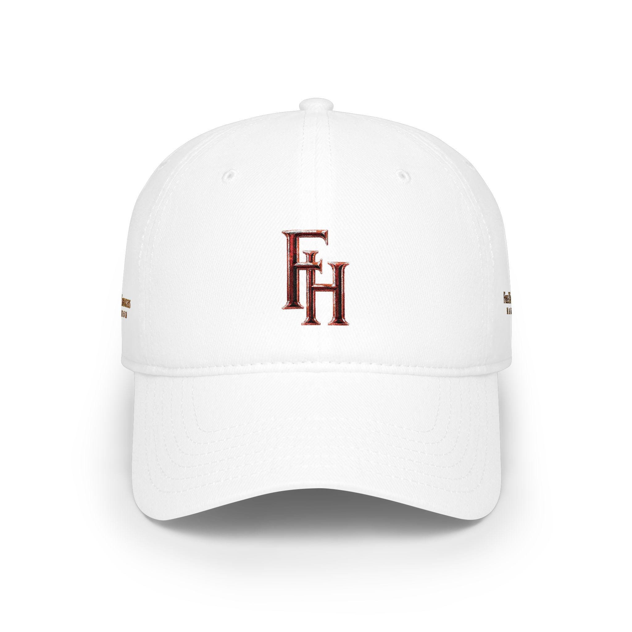 Freethinkers Hahom Embroidered Initials white and Black Low Profile Caps, view 9