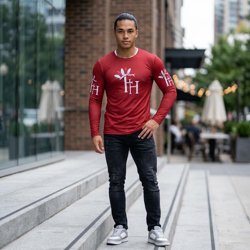 Freethinkers Hahom logo Long Sleeve Shirt FH monogram feathers
