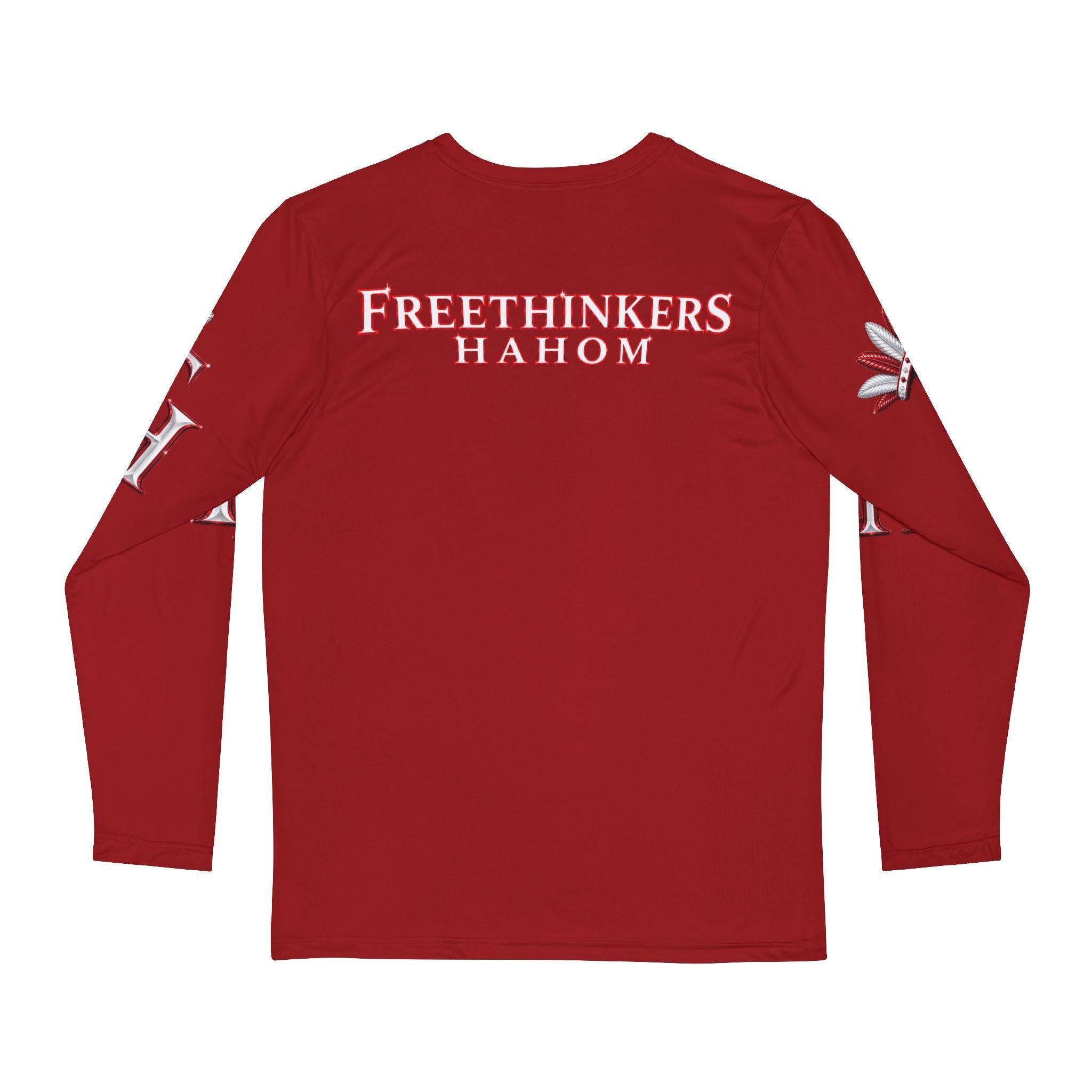 Freethinkers Hahom logo Long Sleeve Shirt FH monogram feathers, view 3