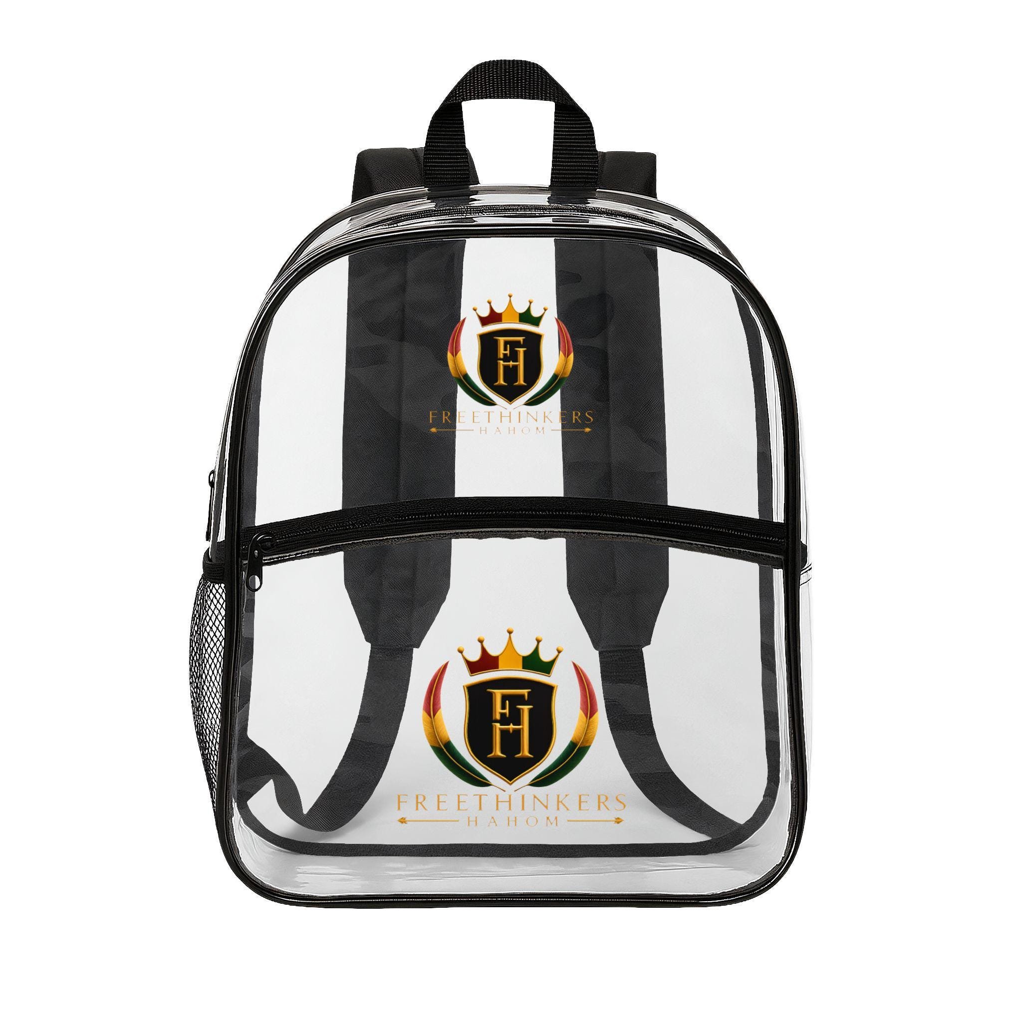 Clear crest Logo Backpack | Transparent Stadium Bag, School Clear Backpack