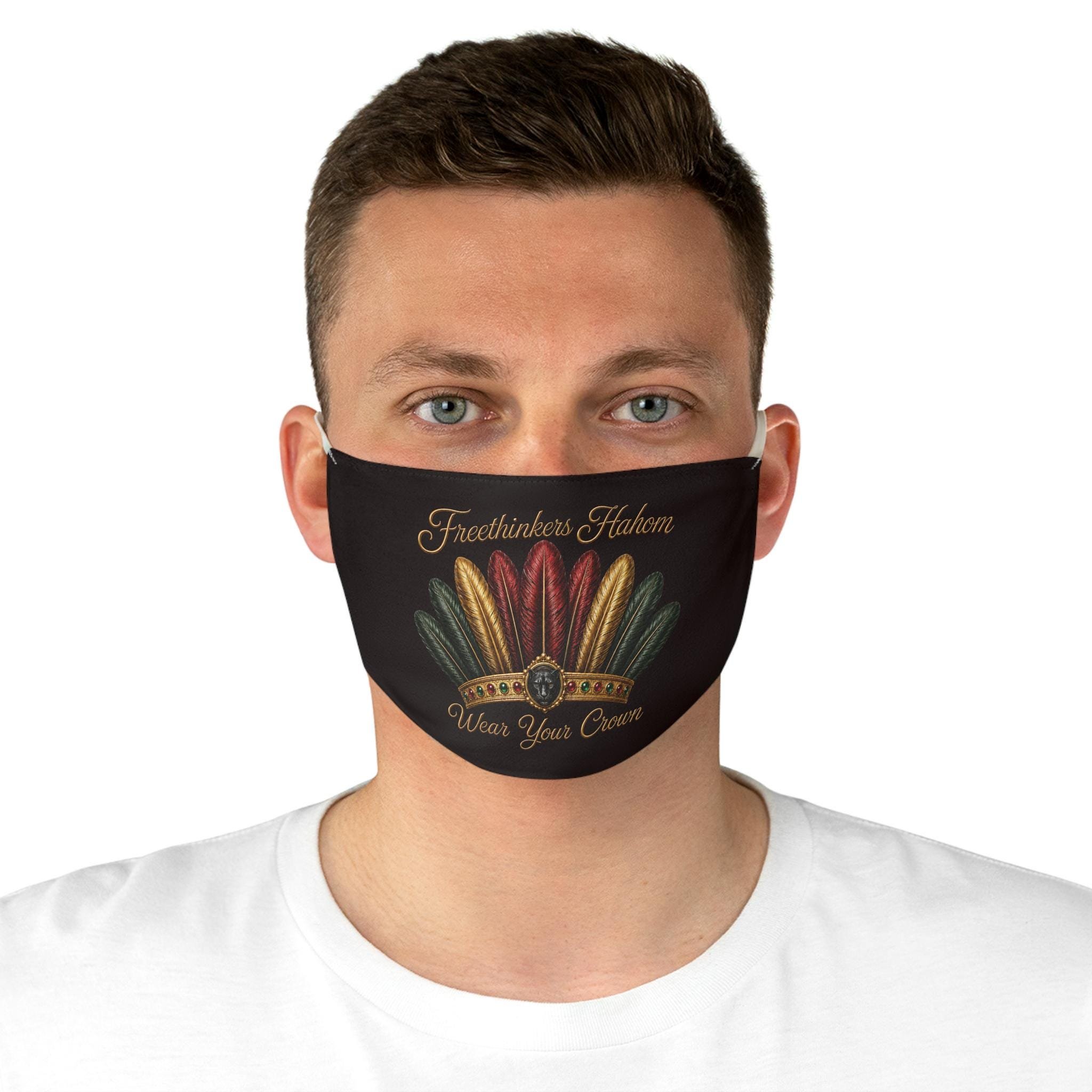 Face Mask Freethinkers Hahom Feather Crown Design, view 2