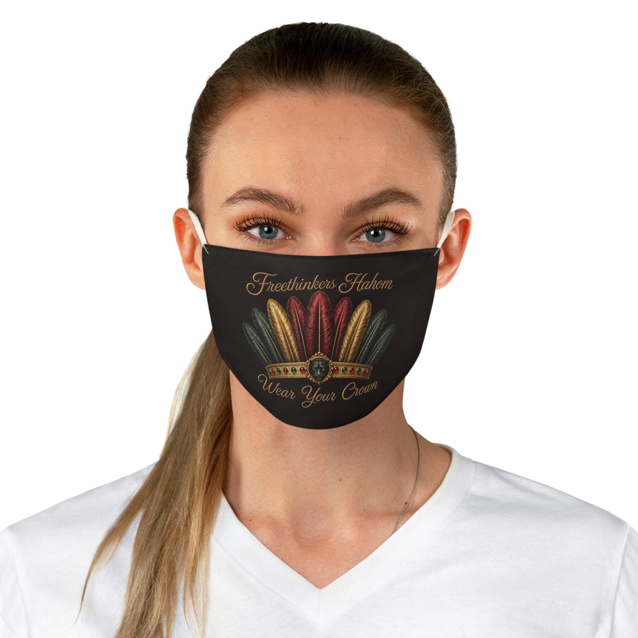 Face Mask Freethinkers Hahom Feather Crown Design, view 3