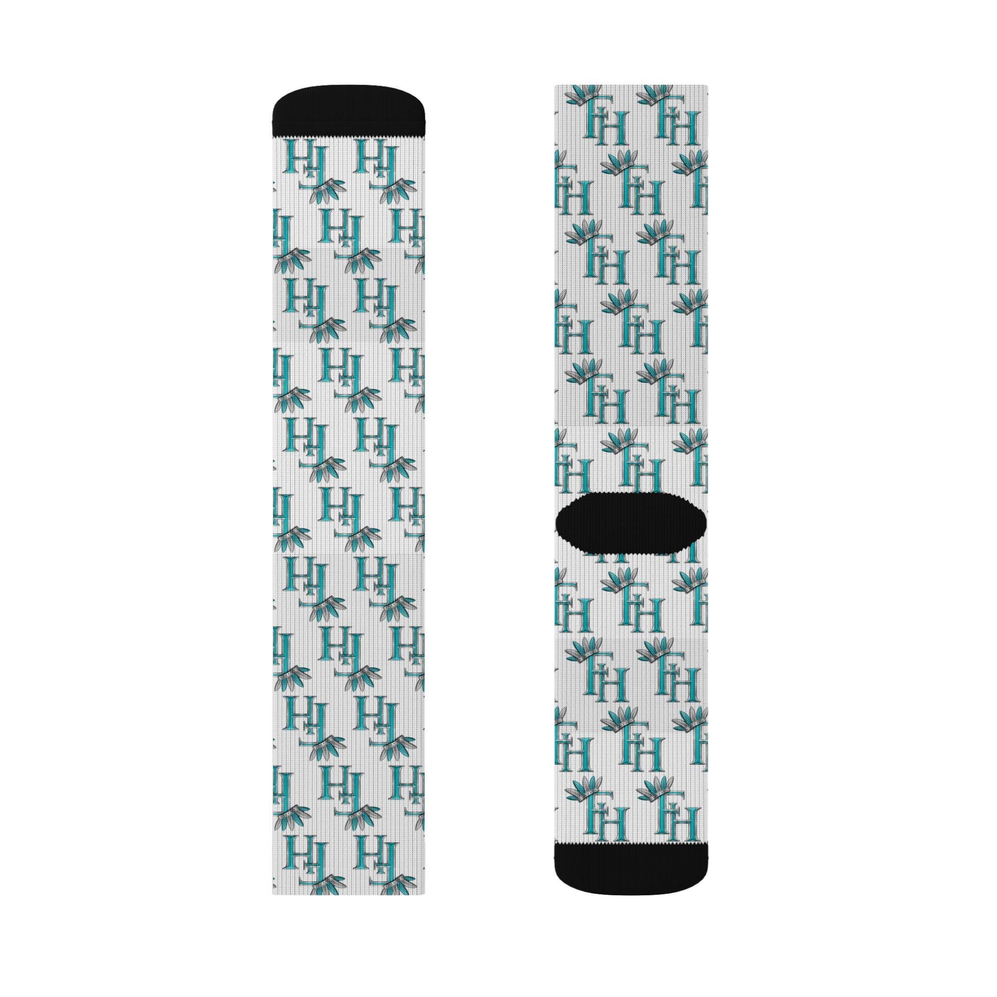 Freethinkers Hahom feathered Crown Initials socks, view 4