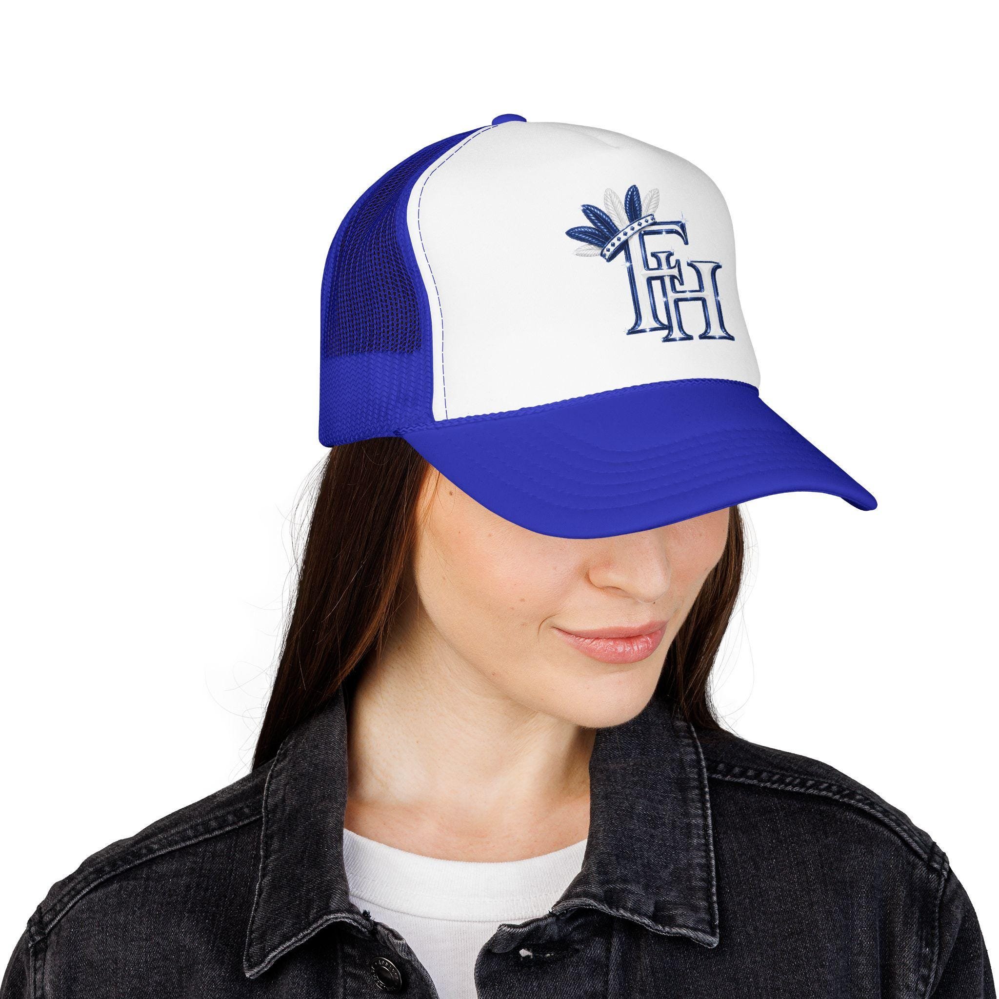 Feather Monogram Foam Trucker Hat DTF FH Logo, view 11