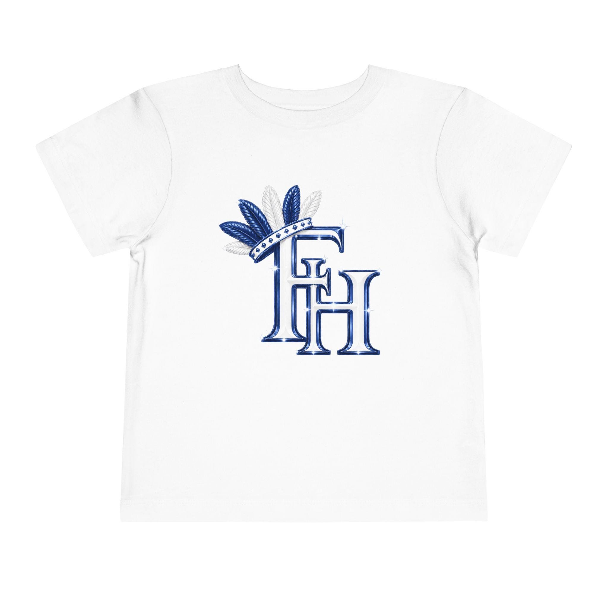 Freethinkers Hahom Feathered FH Monogram Toddler Tee Kids Initial Shirt