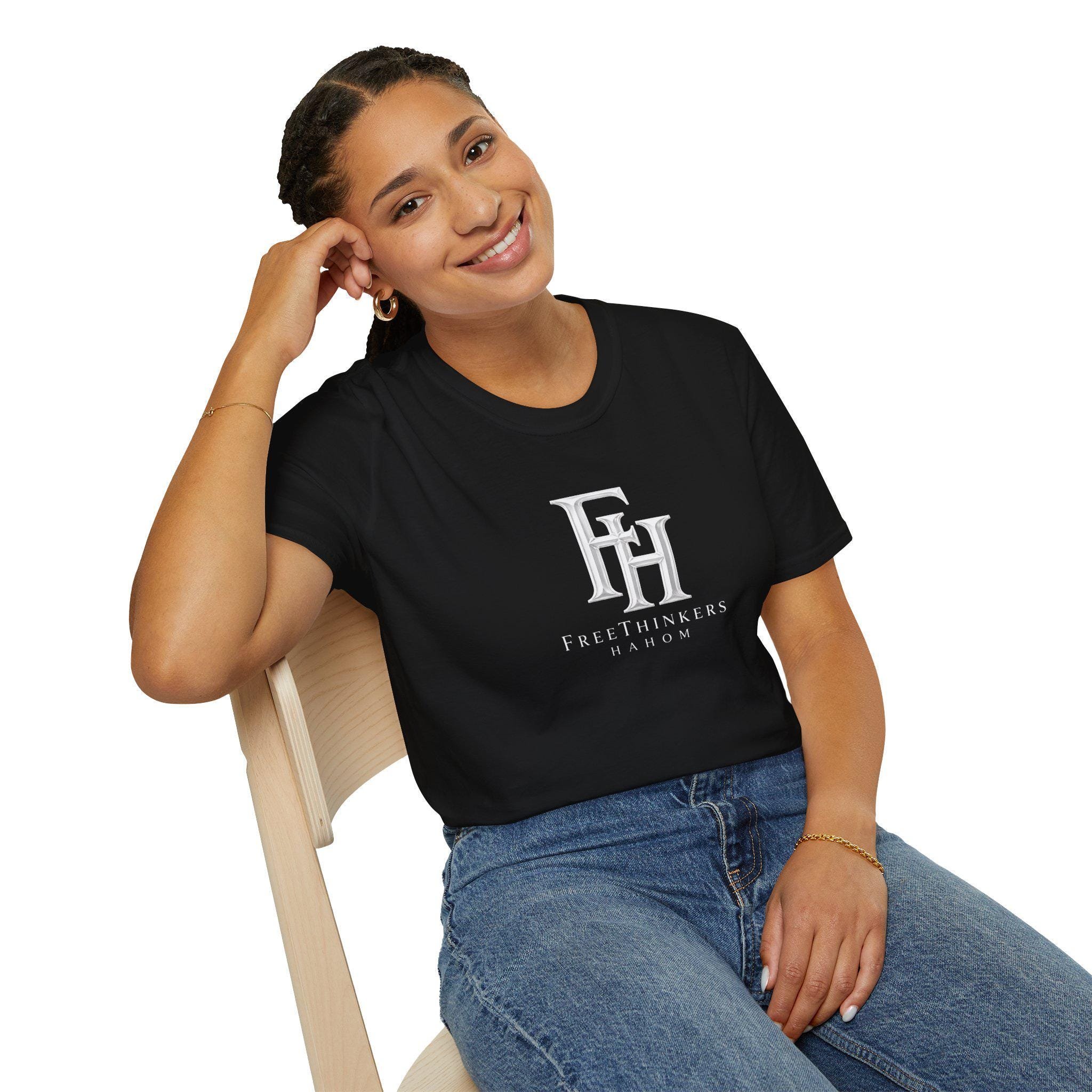 FreeThinkers Hahom FH Monogram T-Shirt Minimal Logo Tee, view 6