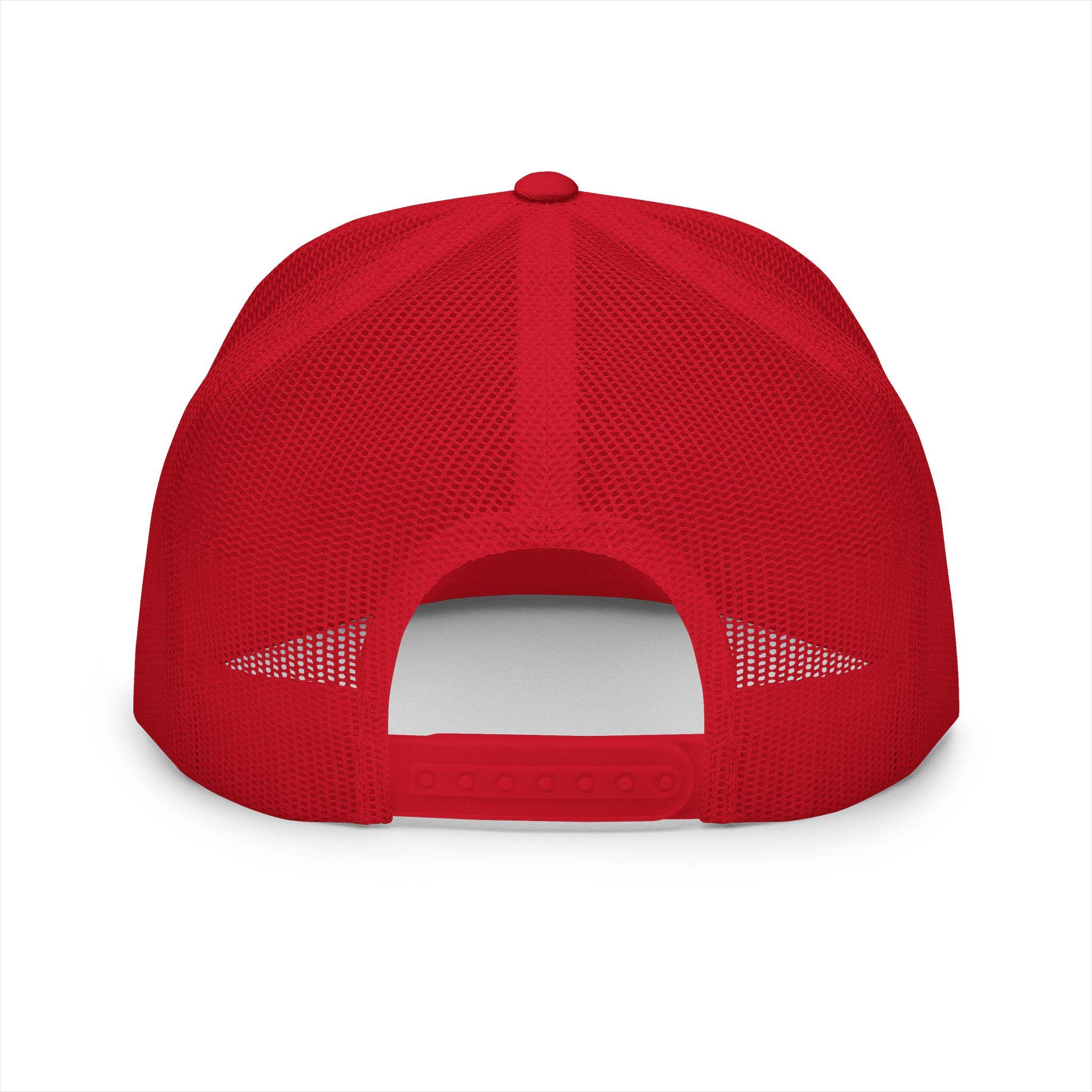 Freethinkers Hahom FH Monogram Trucker Cap DTF Initials Red & White, view 3