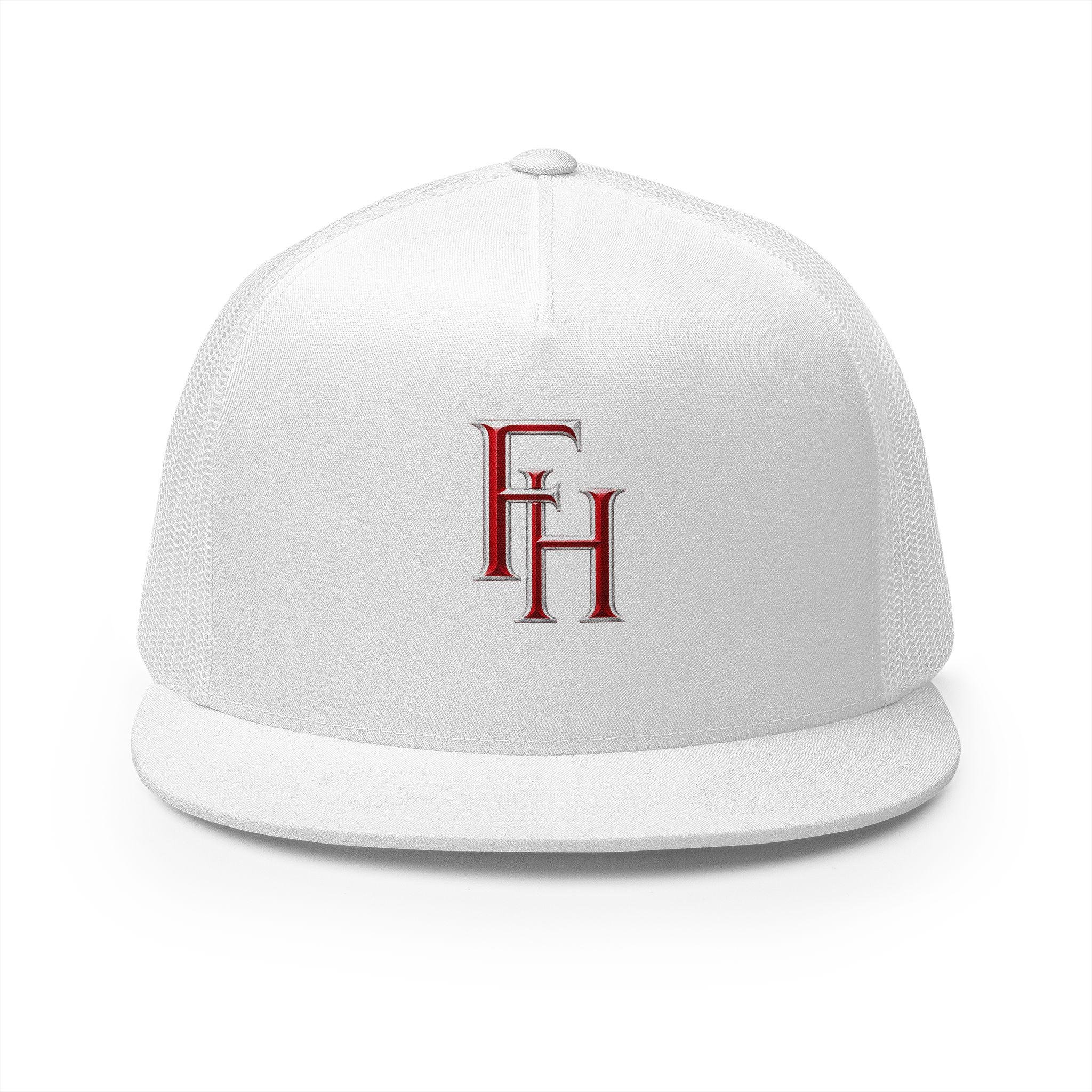 Freethinkers Hahom FH Monogram Trucker Cap DTF Initials Red & White, view 7