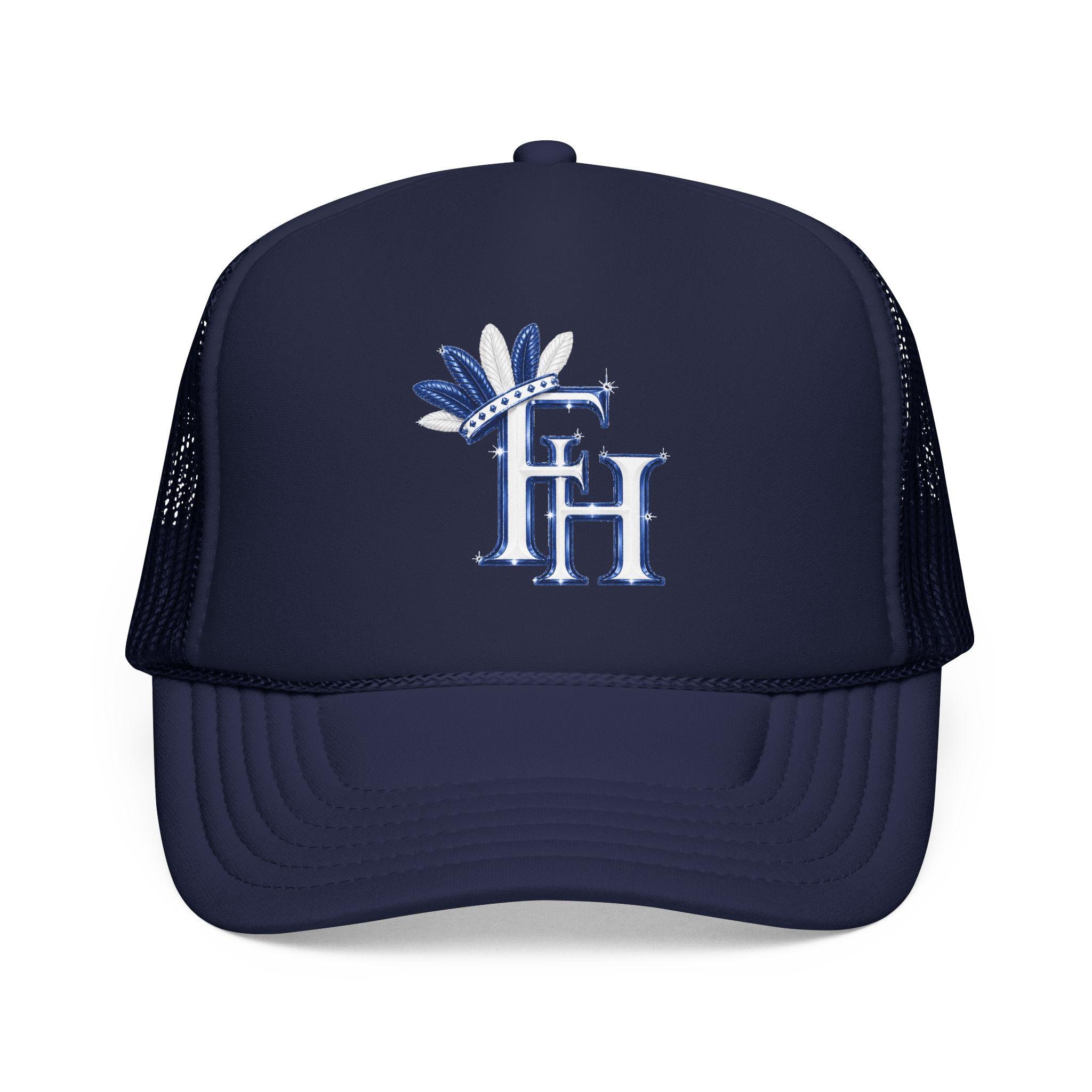 Sparkling Feather FH Logo Trucker Hat DTF Foam Cap, view 2