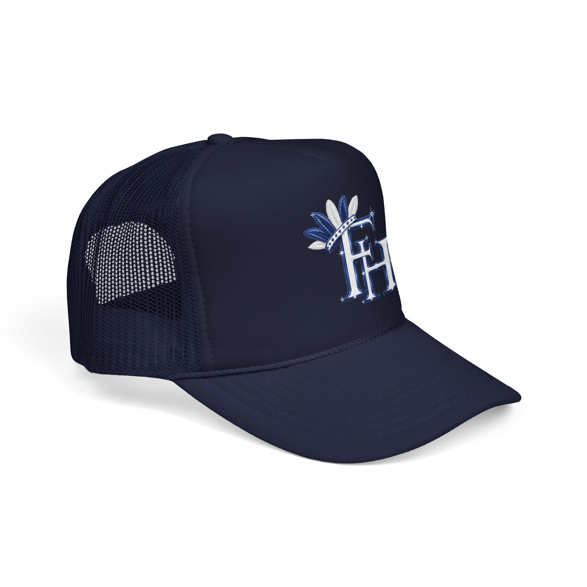Sparkling Feather FH Logo Trucker Hat DTF Foam Cap, view 3